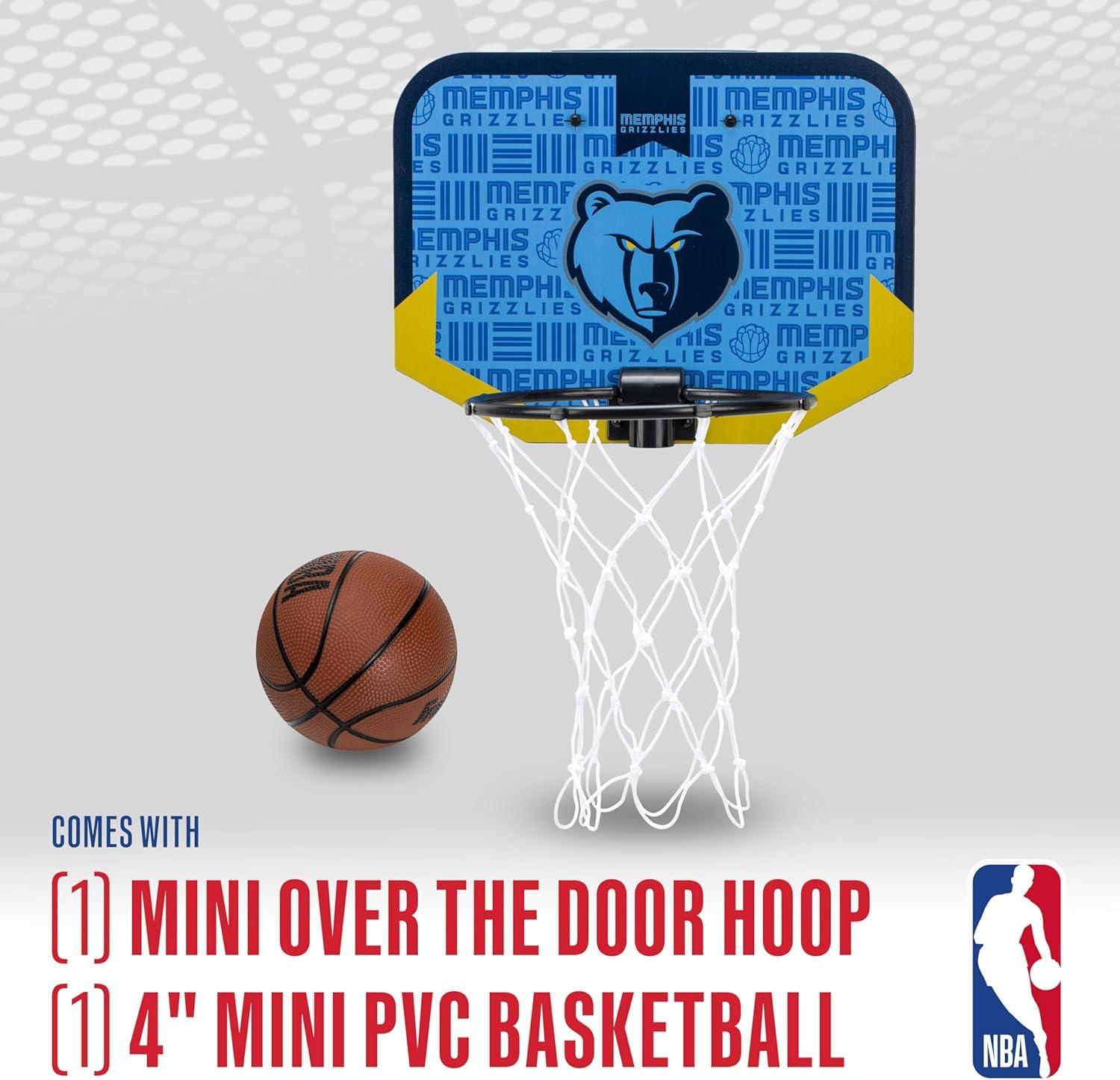 image:imageFranklin Sports NBA Team Over The Door Basketball Hoop Kids Indoor Mini Basketball Hoop with Basketball NBA Fan Shop Mini Hoop for Bedroom amp OfficeMemphis Grizzlies