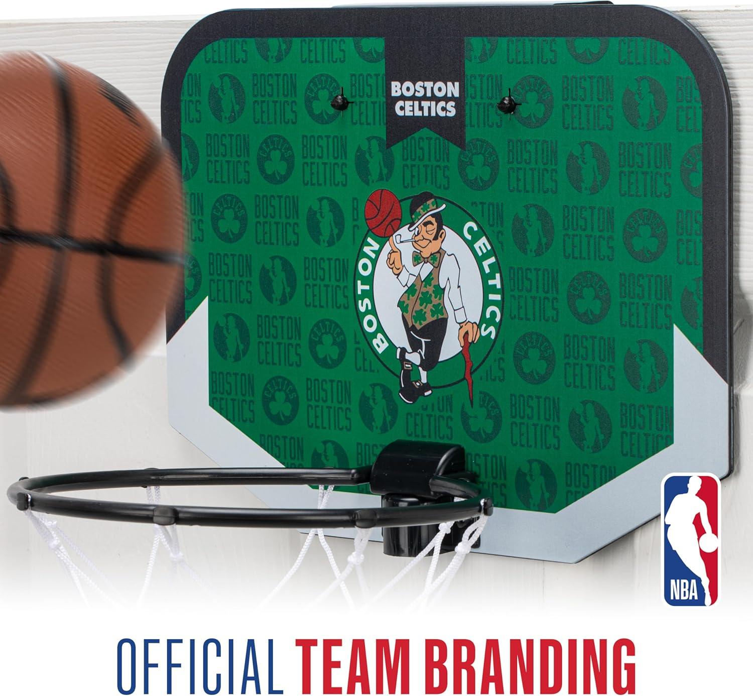 image:imageFranklin Sports NBA Team Over The Door Basketball Hoop Kids Indoor Mini Basketball Hoop with Basketball NBA Fan Shop Mini Hoop for Bedroom amp OfficeBoston Celtics