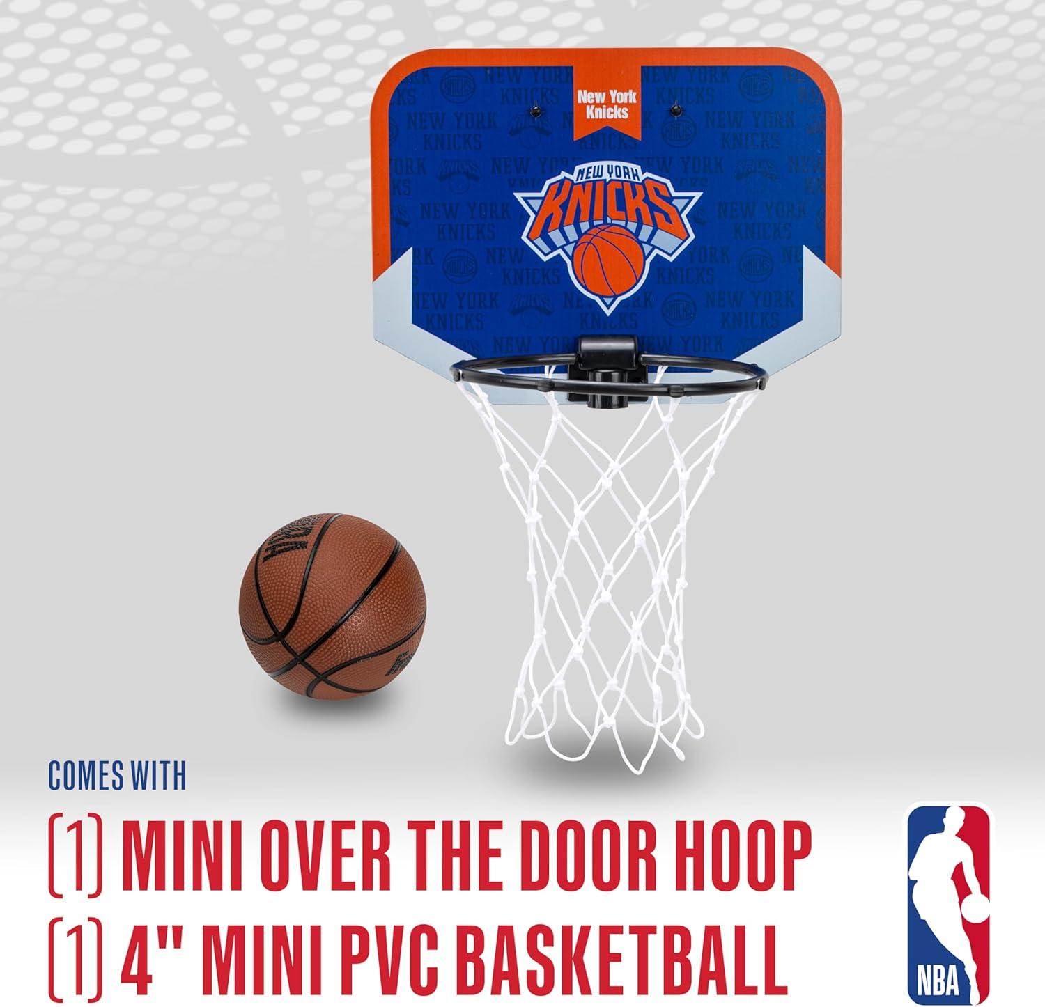 image:imageFranklin Sports NBA Team Over The Door Basketball Hoop Kids Indoor Mini Basketball Hoop with Basketball NBA Fan Shop Mini Hoop for Bedroom amp OfficeNew York Knicks