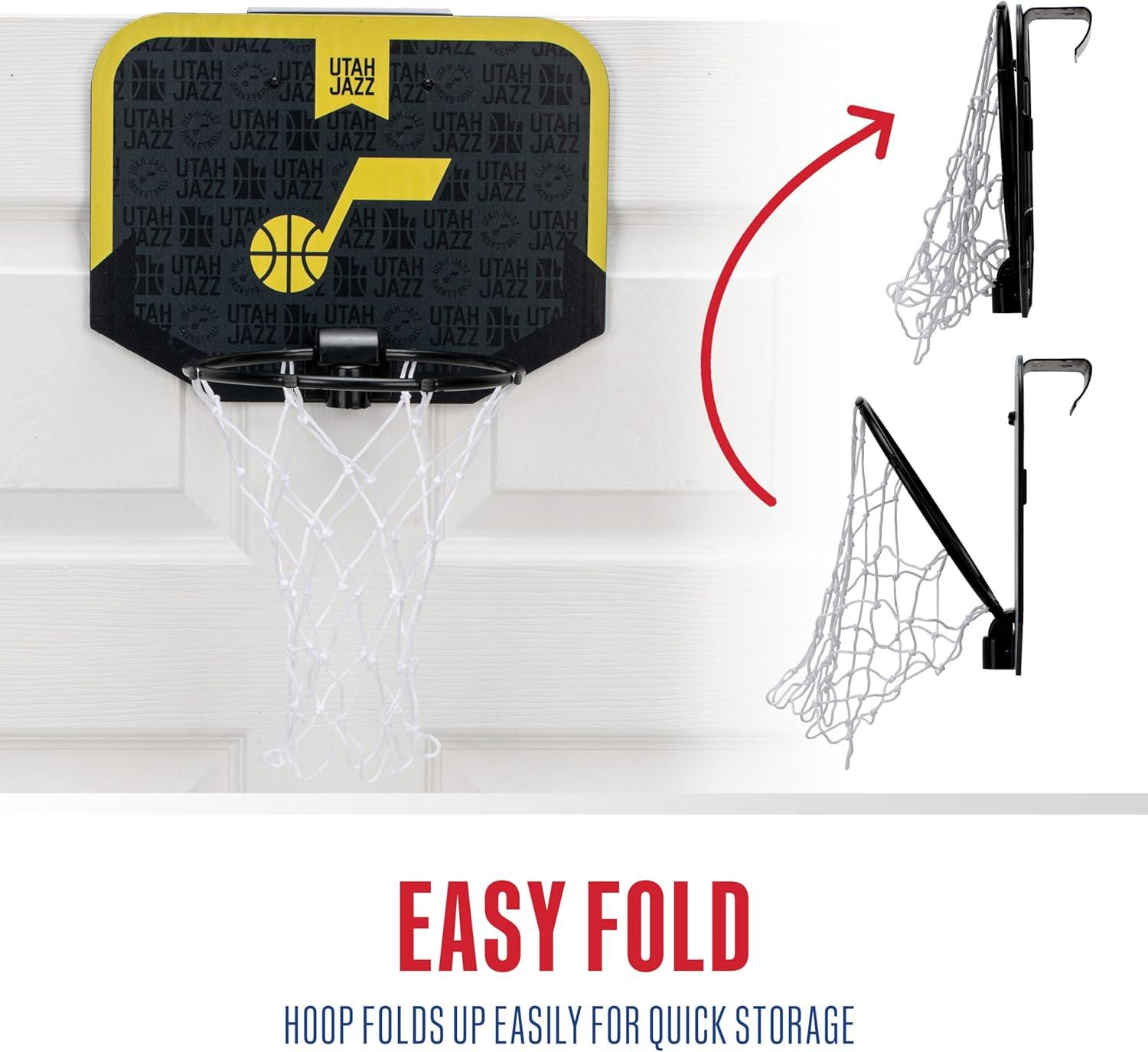 image:imageFranklin Sports NBA Team Over The Door Basketball Hoop Kids Indoor Mini Basketball Hoop with Basketball NBA Fan Shop Mini Hoop for Bedroom amp OfficeUtah Jazz 2