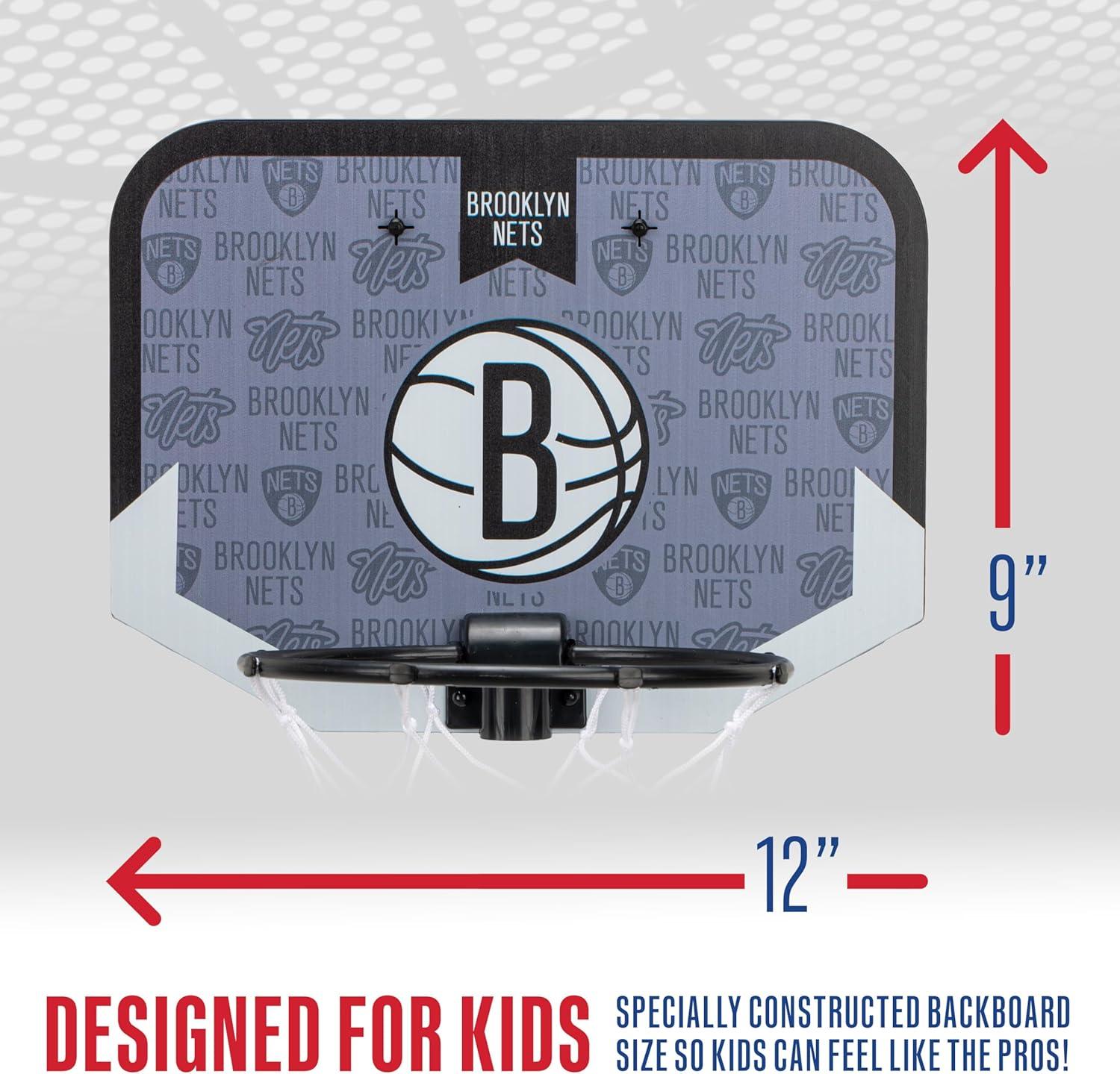image:imageFranklin Sports NBA Team Over The Door Basketball Hoop Kids Indoor Mini Basketball Hoop with Basketball NBA Fan Shop Mini Hoop for Bedroom amp OfficeBrooklyn Nets