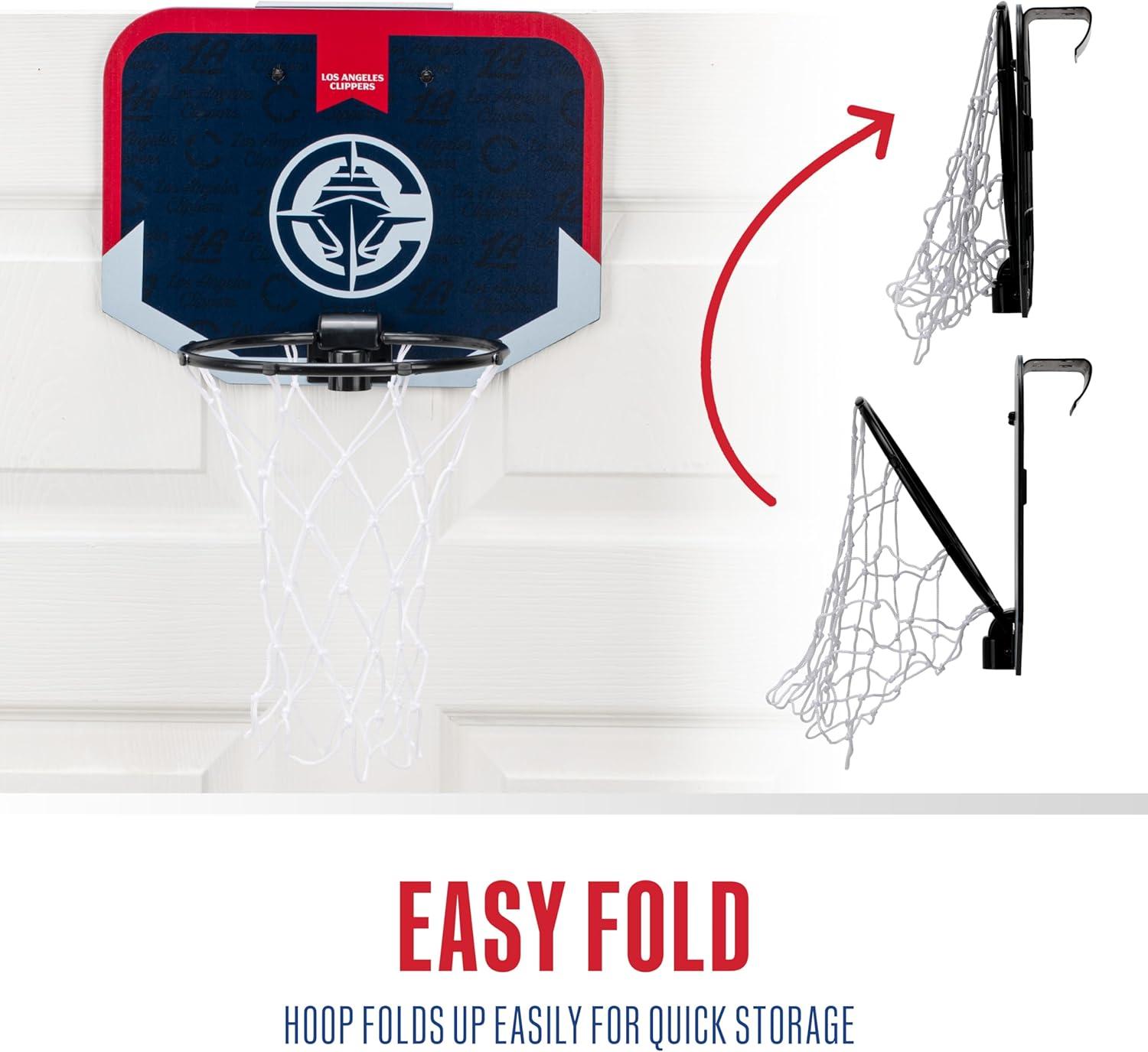 image:imageFranklin Sports NBA Team Over The Door Basketball Hoop Kids Indoor Mini Basketball Hoop with Basketball NBA Fan Shop Mini Hoop for Bedroom amp OfficeLos Angeles Clippers
