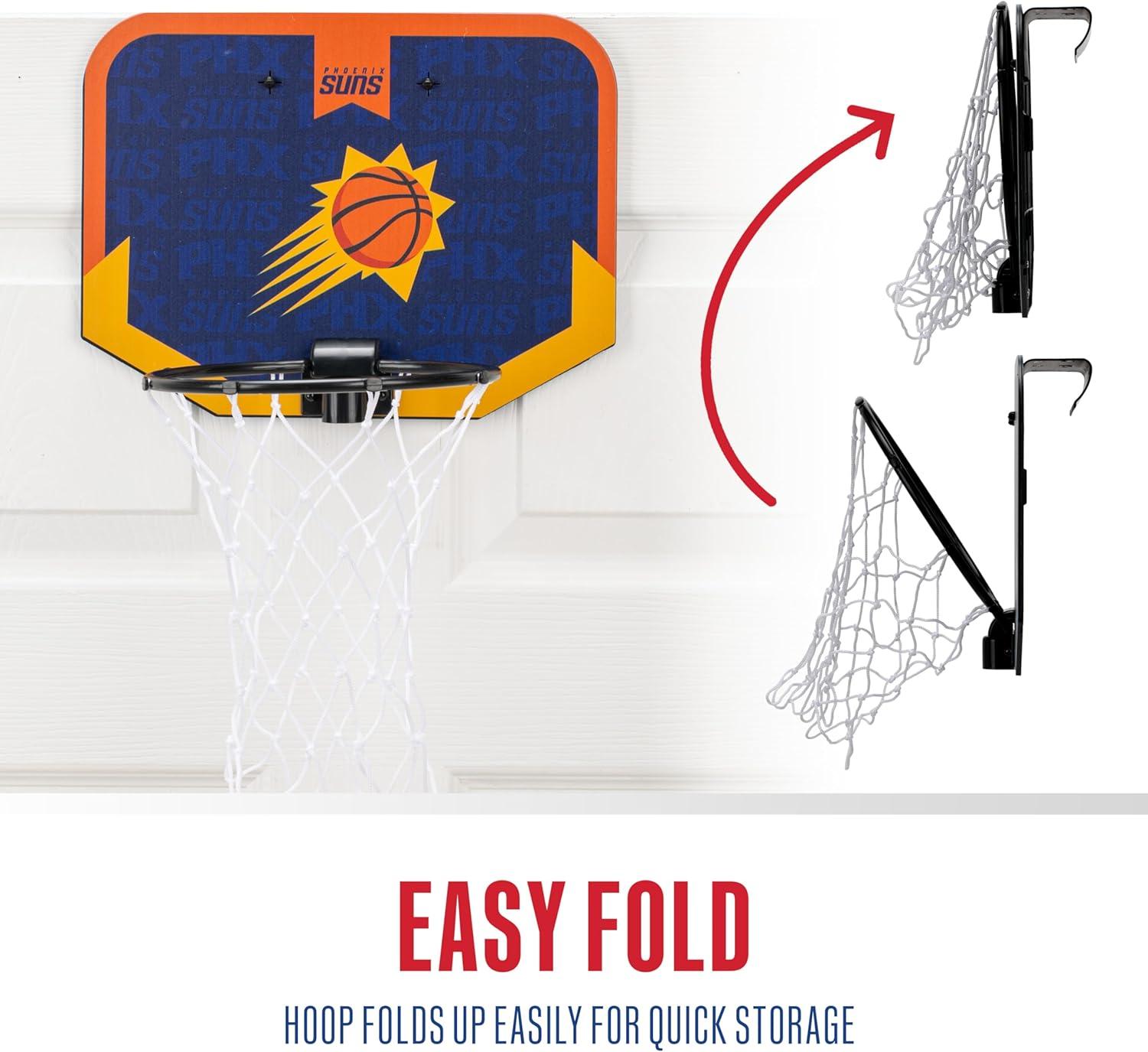 image:imageFranklin Sports NBA Team Over The Door Basketball Hoop Kids Indoor Mini Basketball Hoop with Basketball NBA Fan Shop Mini Hoop for Bedroom amp OfficePhoenix Suns