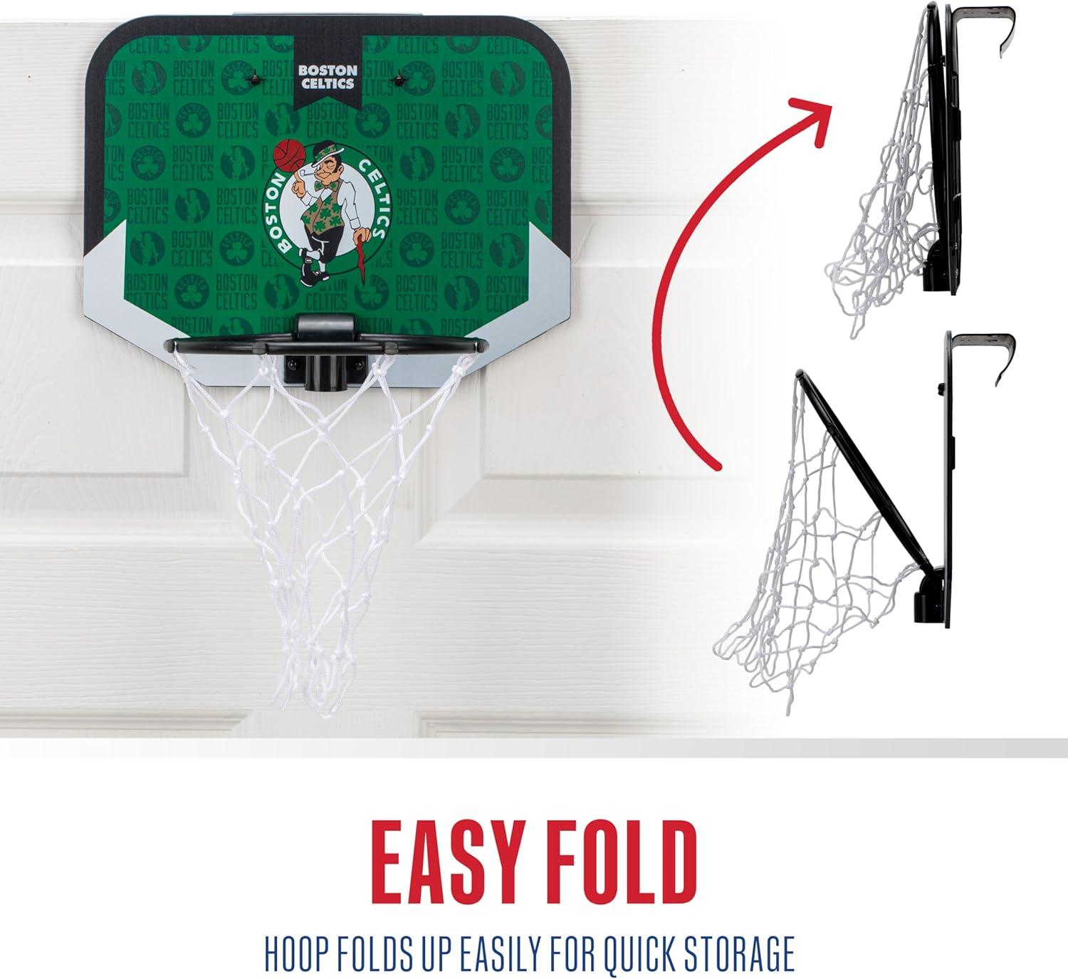 image:imageFranklin Sports NBA Team Over The Door Basketball Hoop Kids Indoor Mini Basketball Hoop with Basketball NBA Fan Shop Mini Hoop for Bedroom amp OfficeBoston Celtics