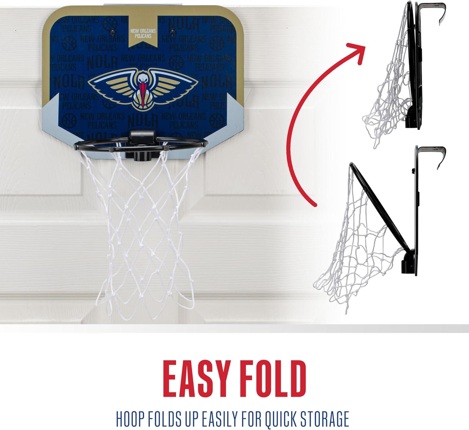 image:imageFranklin Sports NBA Team Over The Door Basketball Hoop Kids Indoor Mini Basketball Hoop with Basketball NBA Fan Shop Mini Hoop for Bedroom amp OfficeNew Orleans Pelicans