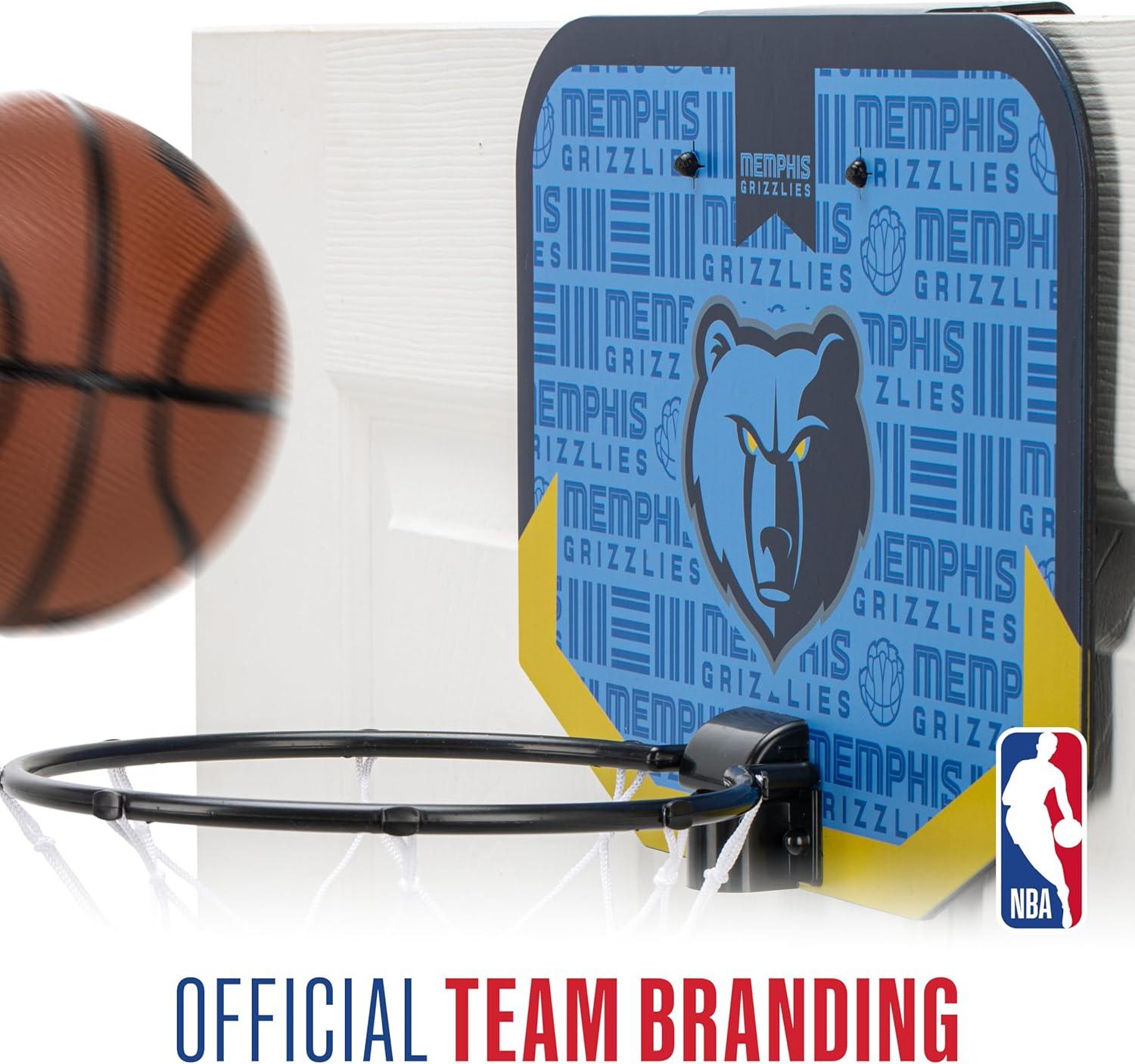 image:imageFranklin Sports NBA Team Over The Door Basketball Hoop Kids Indoor Mini Basketball Hoop with Basketball NBA Fan Shop Mini Hoop for Bedroom amp OfficeMemphis Grizzlies