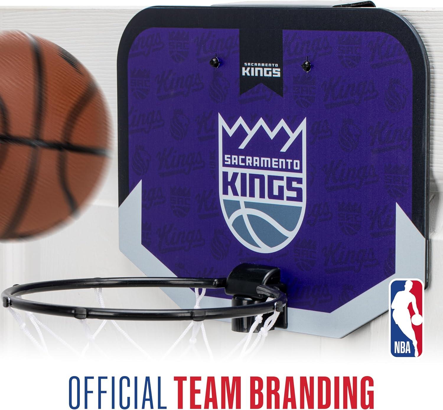 image:imageFranklin Sports NBA Team Over The Door Basketball Hoop Kids Indoor Mini Basketball Hoop with Basketball NBA Fan Shop Mini Hoop for Bedroom amp OfficeSacramento Kings