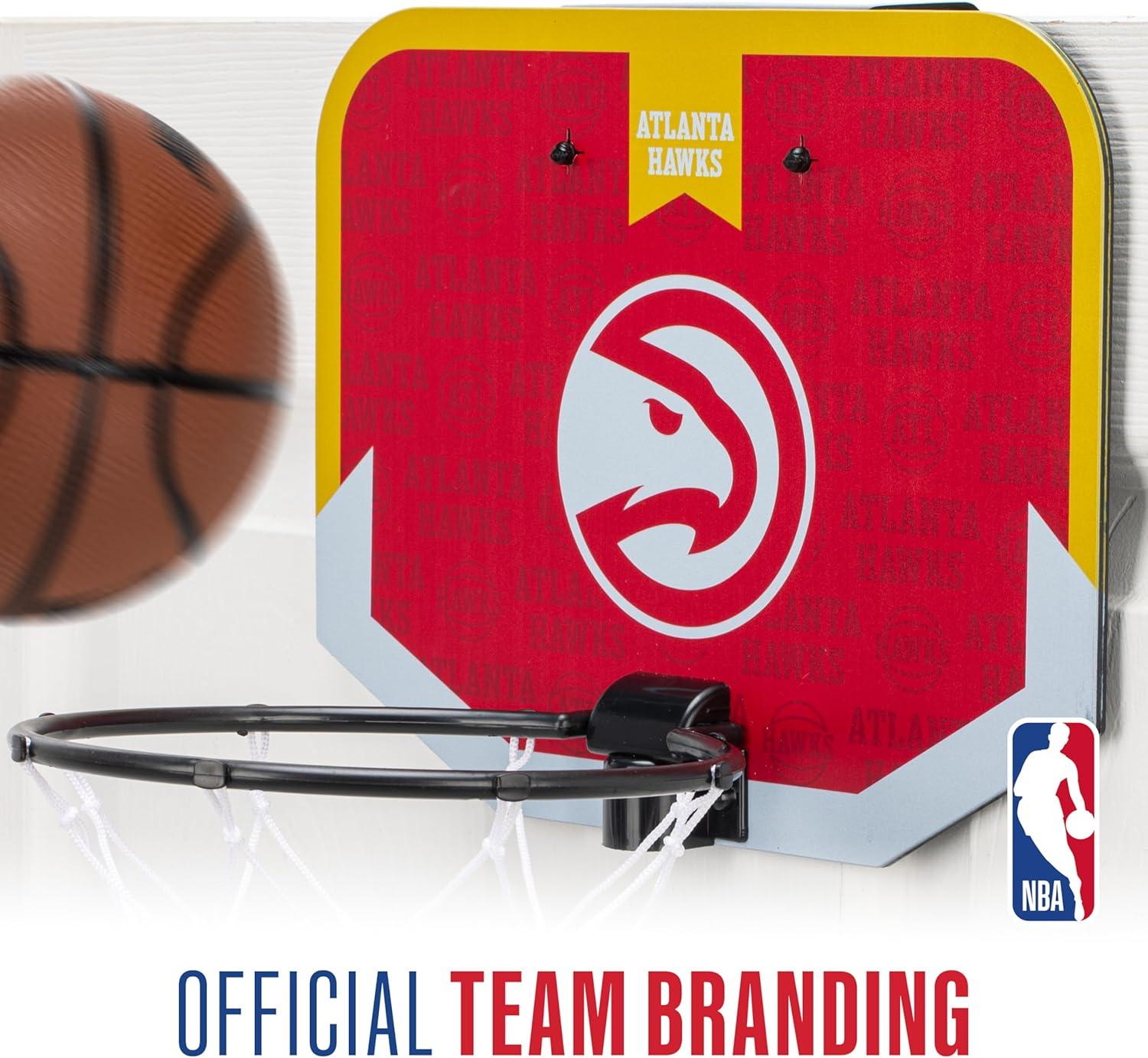 image:imageFranklin Sports NBA Team Over The Door Basketball Hoop Kids Indoor Mini Basketball Hoop with Basketball NBA Fan Shop Mini Hoop for Bedroom amp OfficeAtlanta Hawks