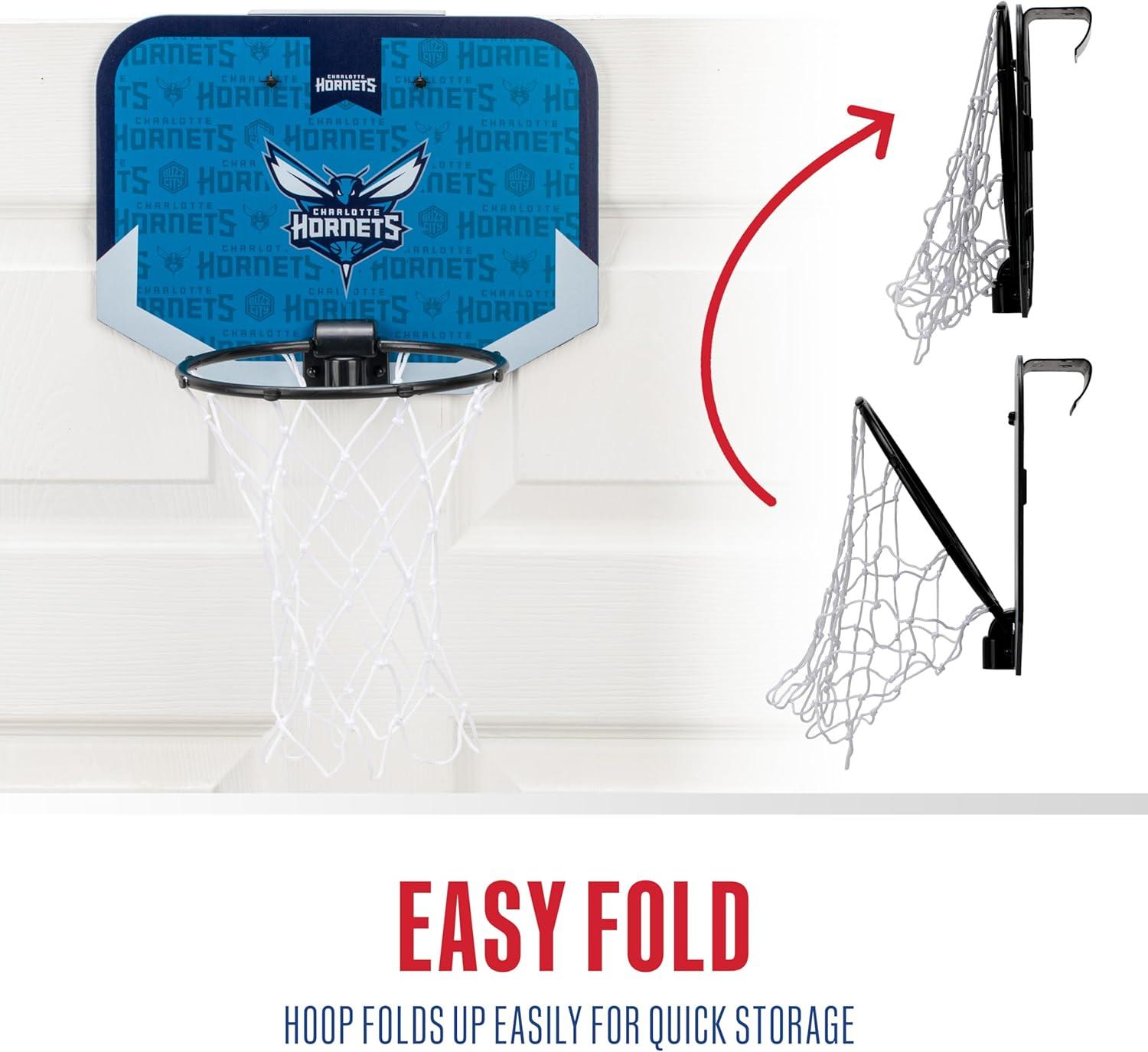 image:imageFranklin Sports NBA Team Over The Door Basketball Hoop Kids Indoor Mini Basketball Hoop with Basketball NBA Fan Shop Mini Hoop for Bedroom amp OfficeCharlotte Hornets