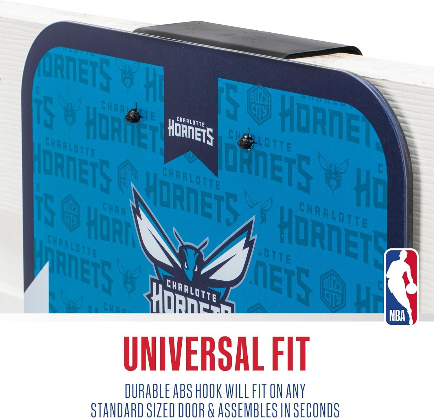image:imageFranklin Sports NBA Team Over The Door Basketball Hoop Kids Indoor Mini Basketball Hoop with Basketball NBA Fan Shop Mini Hoop for Bedroom amp OfficeCharlotte Hornets