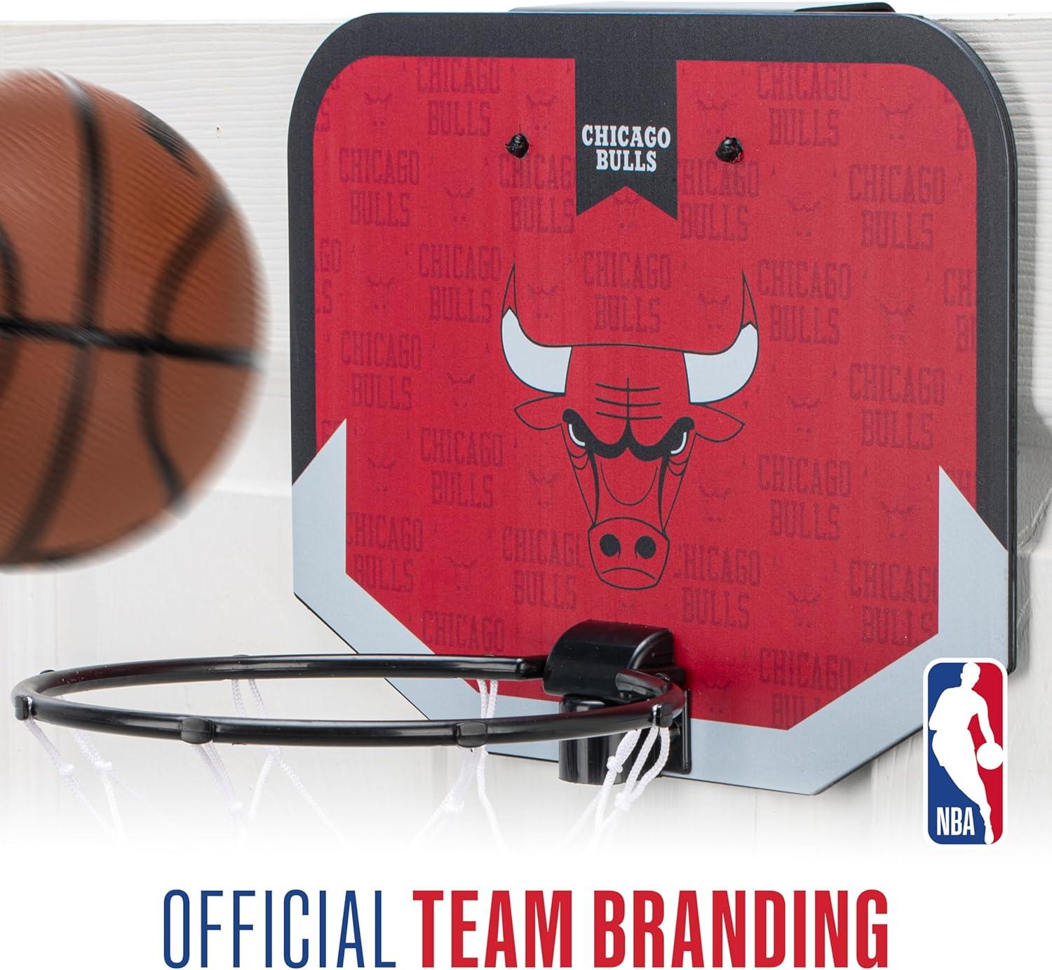 image:imageFranklin Sports NBA Team Over The Door Basketball Hoop Kids Indoor Mini Basketball Hoop with Basketball NBA Fan Shop Mini Hoop for Bedroom amp OfficeChicago Bulls