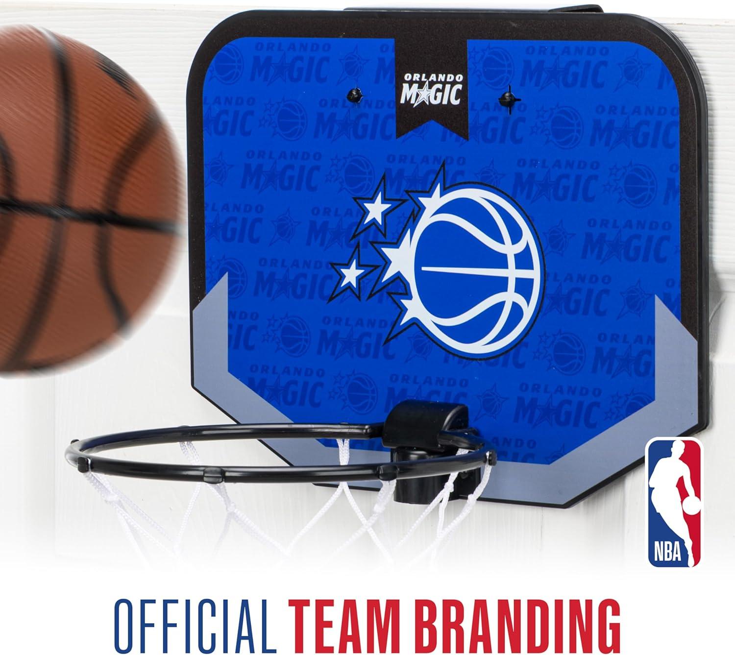 image:imageFranklin Sports NBA Team Over The Door Basketball Hoop Kids Indoor Mini Basketball Hoop with Basketball NBA Fan Shop Mini Hoop for Bedroom amp OfficeOrlando Magic