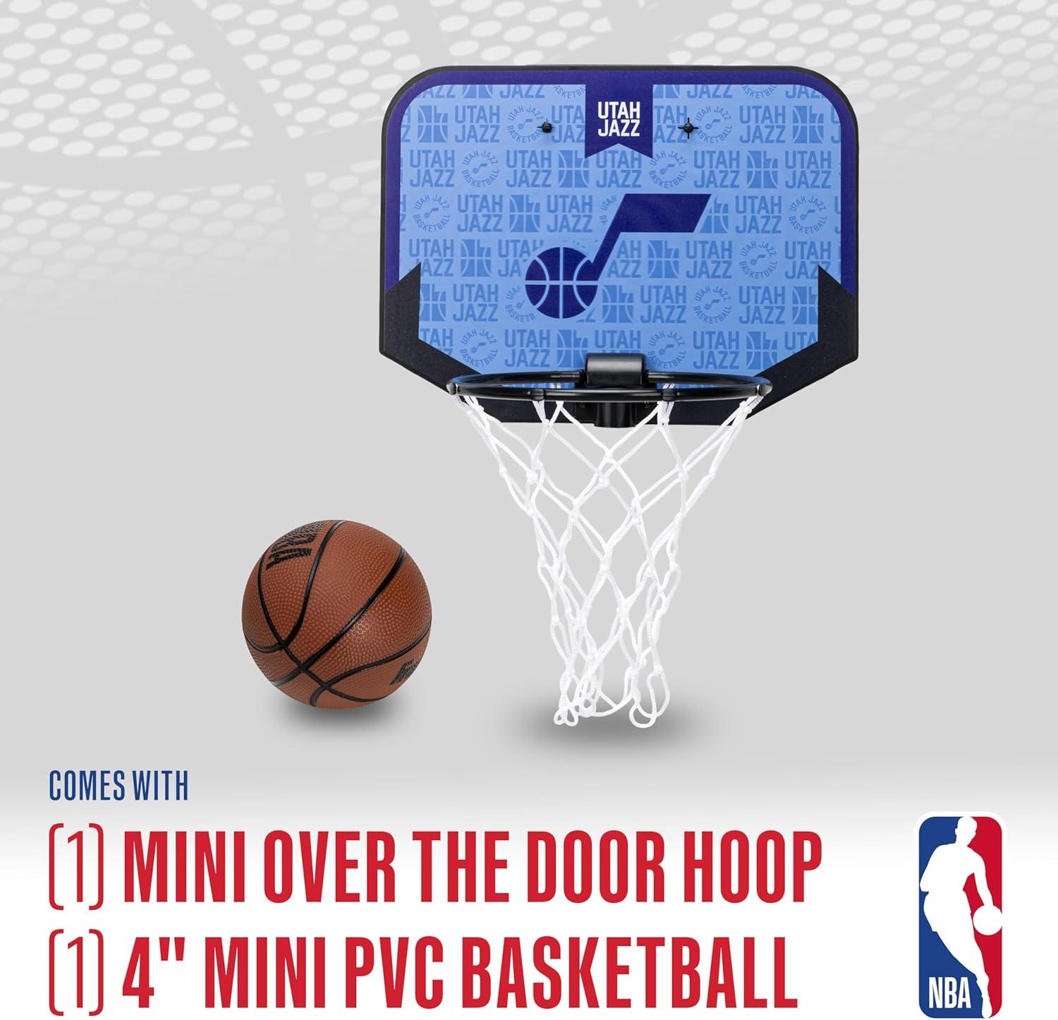 image:imageFranklin Sports NBA Team Over The Door Basketball Hoop Kids Indoor Mini Basketball Hoop with Basketball NBA Fan Shop Mini Hoop for Bedroom amp OfficeUtah Jazz