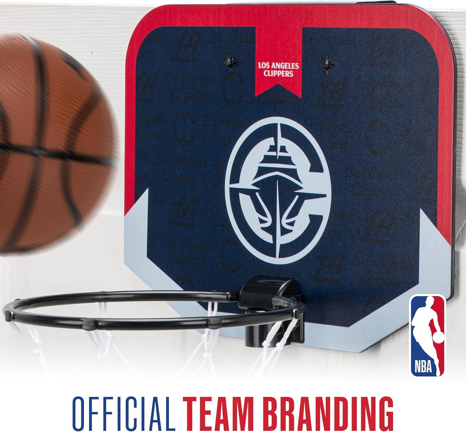 image:imageFranklin Sports NBA Team Over The Door Basketball Hoop Kids Indoor Mini Basketball Hoop with Basketball NBA Fan Shop Mini Hoop for Bedroom amp OfficeLos Angeles Clippers