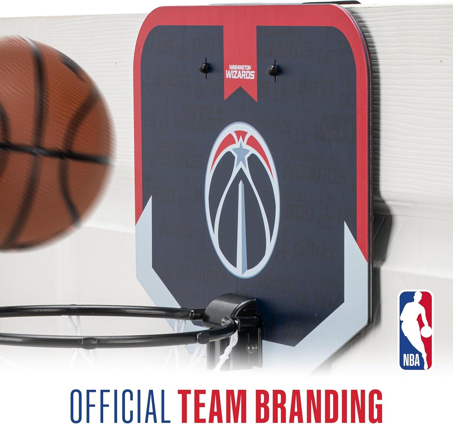 image:imageFranklin Sports NBA Team Over The Door Basketball Hoop Kids Indoor Mini Basketball Hoop with Basketball NBA Fan Shop Mini Hoop for Bedroom amp OfficeWashington Wizards