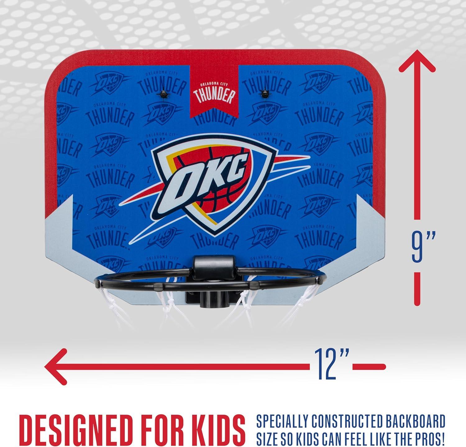 image:imageFranklin Sports NBA Team Over The Door Basketball Hoop Kids Indoor Mini Basketball Hoop with Basketball NBA Fan Shop Mini Hoop for Bedroom amp OfficeOklahoma City Thunder