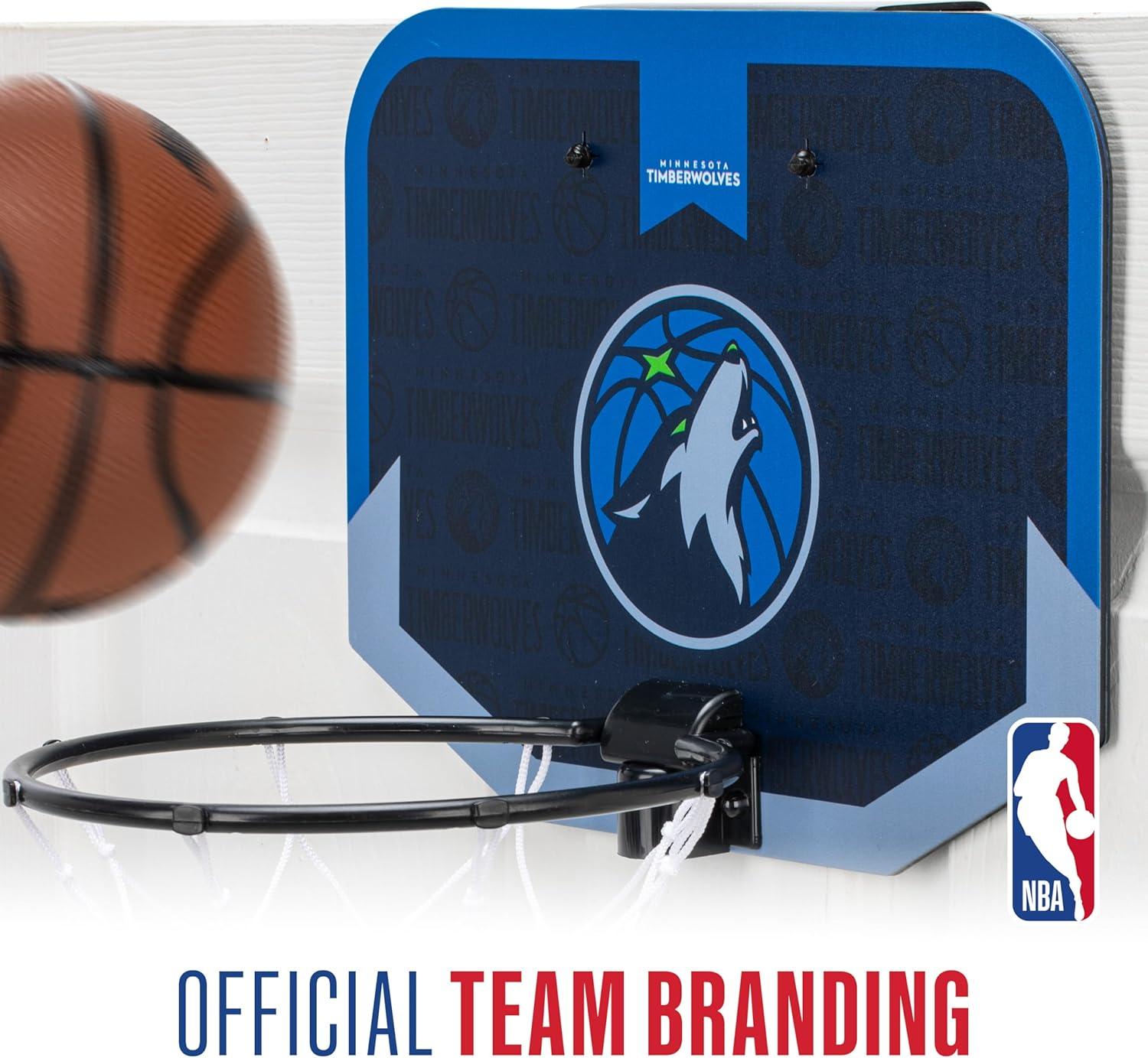 image:imageFranklin Sports NBA Team Over The Door Basketball Hoop Kids Indoor Mini Basketball Hoop with Basketball NBA Fan Shop Mini Hoop for Bedroom amp OfficeMinnesota Timberwolves