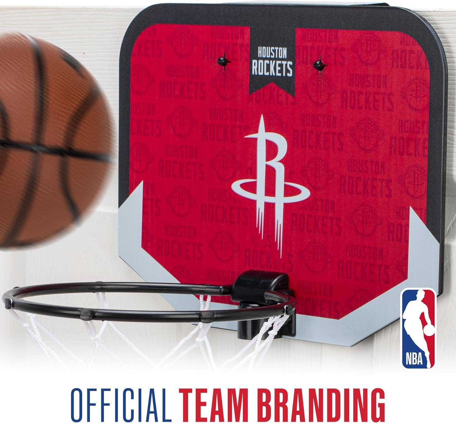 image:imageFranklin Sports NBA Team Over The Door Basketball Hoop Kids Indoor Mini Basketball Hoop with Basketball NBA Fan Shop Mini Hoop for Bedroom amp OfficeHouston Rockets