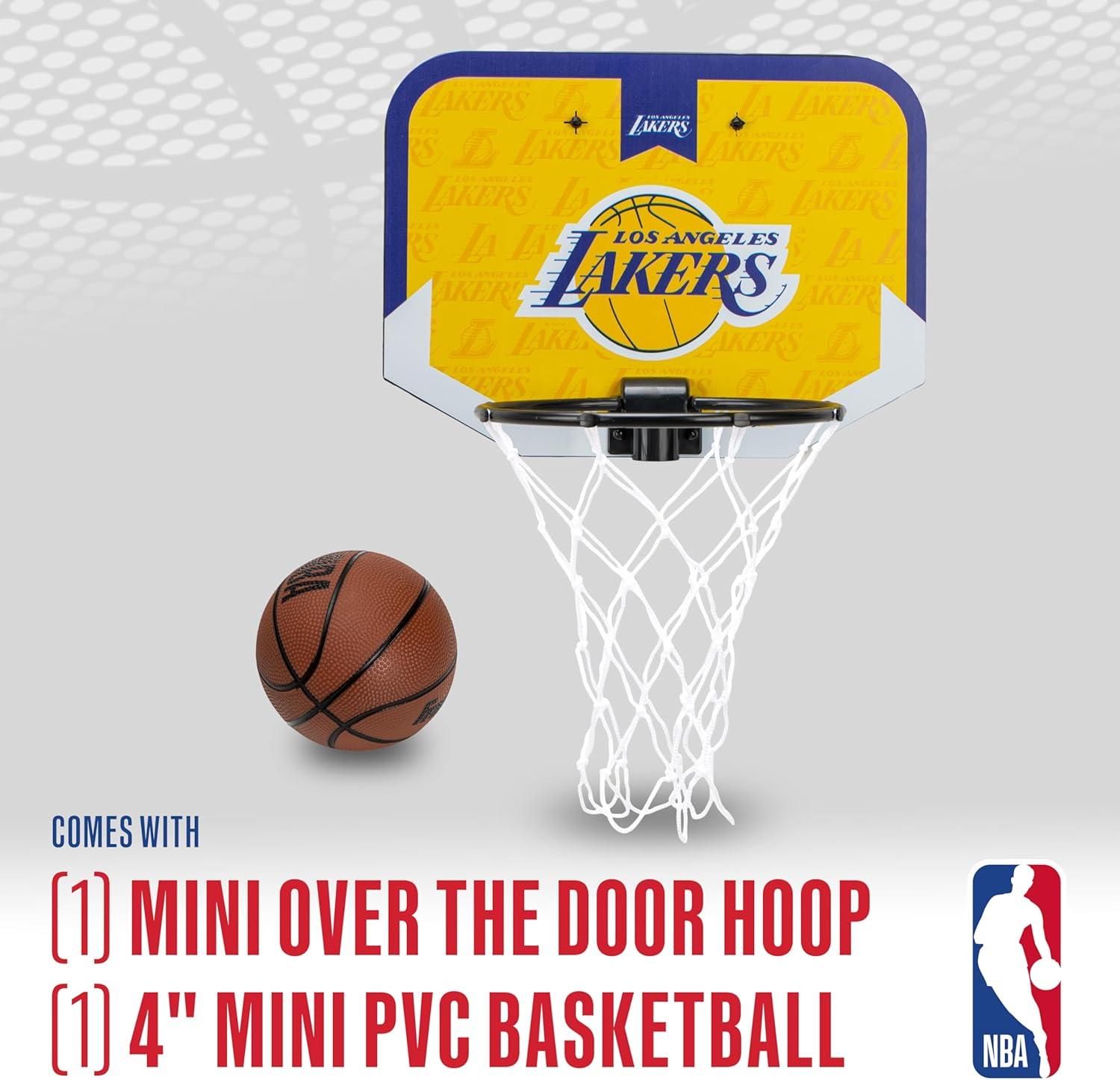 image:imageFranklin Sports NBA Team Over The Door Basketball Hoop Kids Indoor Mini Basketball Hoop with Basketball NBA Fan Shop Mini Hoop for Bedroom amp OfficeLos Angeles Lakers