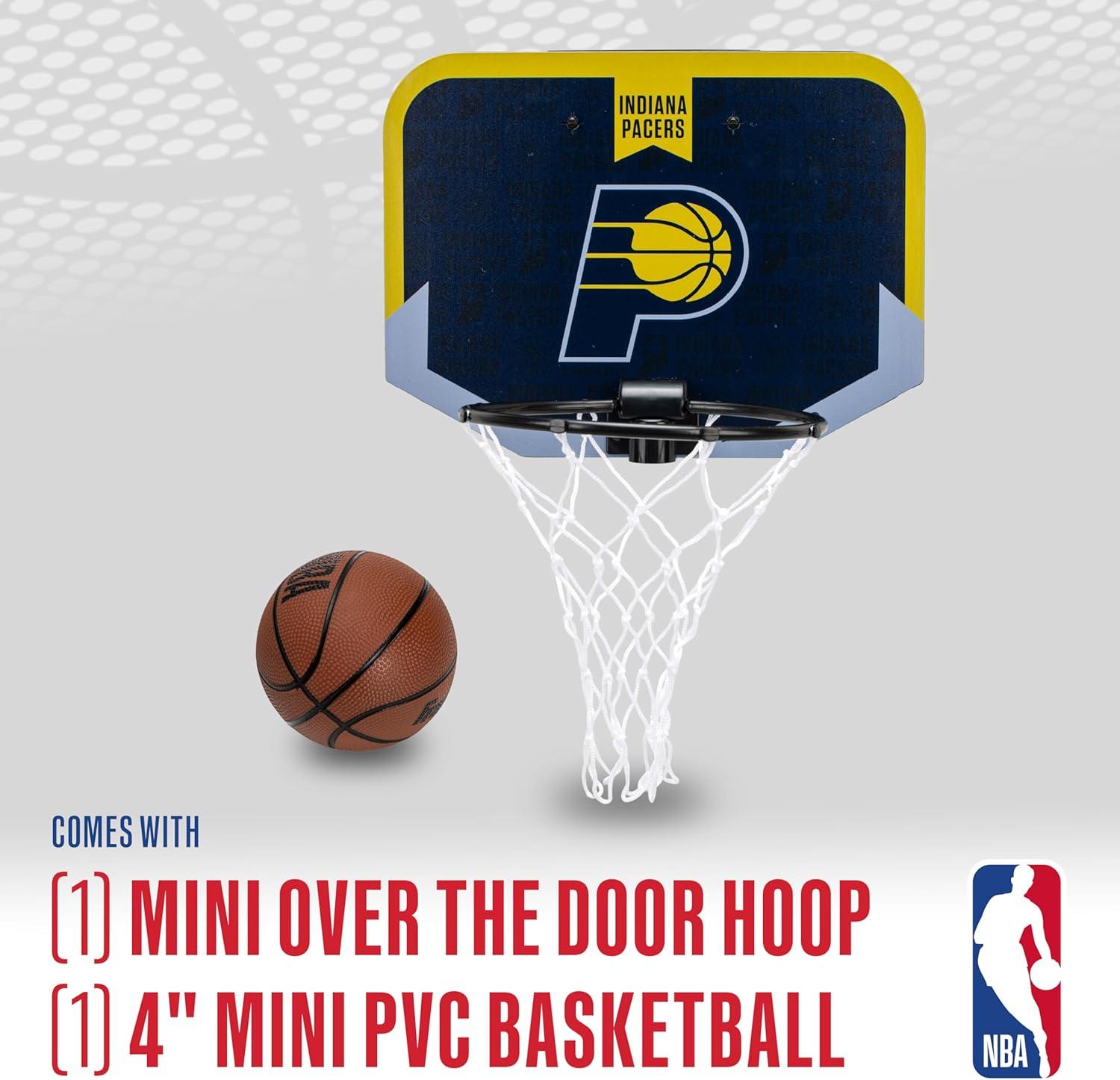image:imageFranklin Sports NBA Team Over The Door Basketball Hoop Kids Indoor Mini Basketball Hoop with Basketball NBA Fan Shop Mini Hoop for Bedroom amp OfficeIndiana Pacers