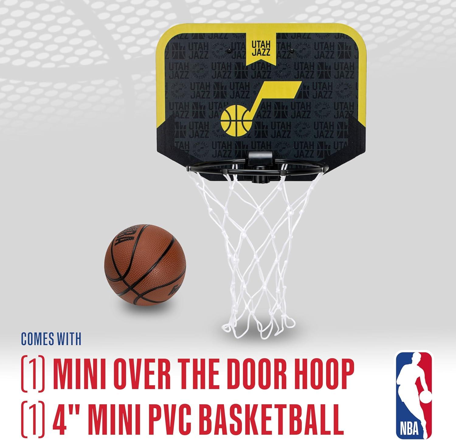 image:imageFranklin Sports NBA Team Over The Door Basketball Hoop Kids Indoor Mini Basketball Hoop with Basketball NBA Fan Shop Mini Hoop for Bedroom amp OfficeUtah Jazz 2