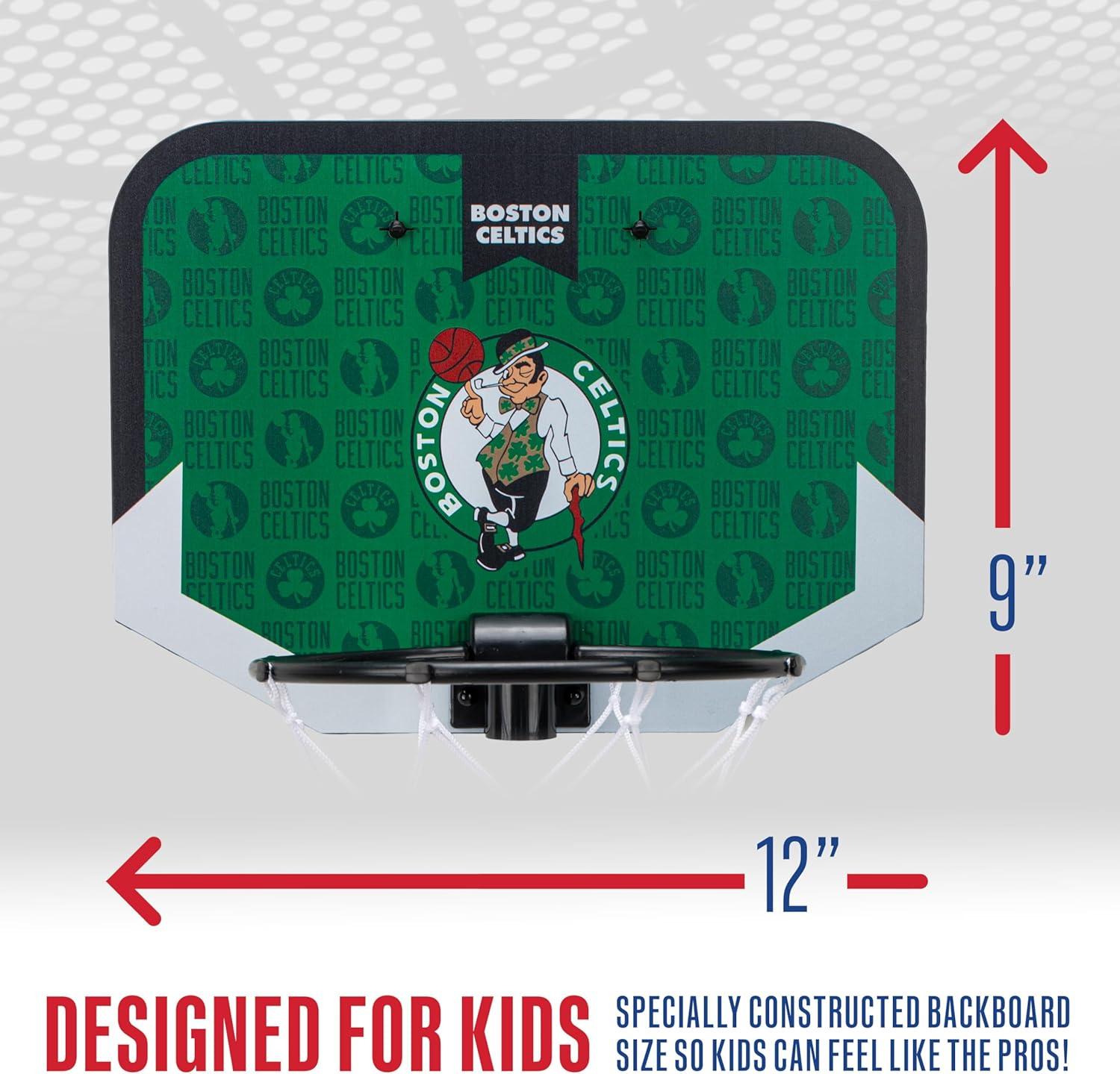 image:imageFranklin Sports NBA Team Over The Door Basketball Hoop Kids Indoor Mini Basketball Hoop with Basketball NBA Fan Shop Mini Hoop for Bedroom amp OfficeBoston Celtics