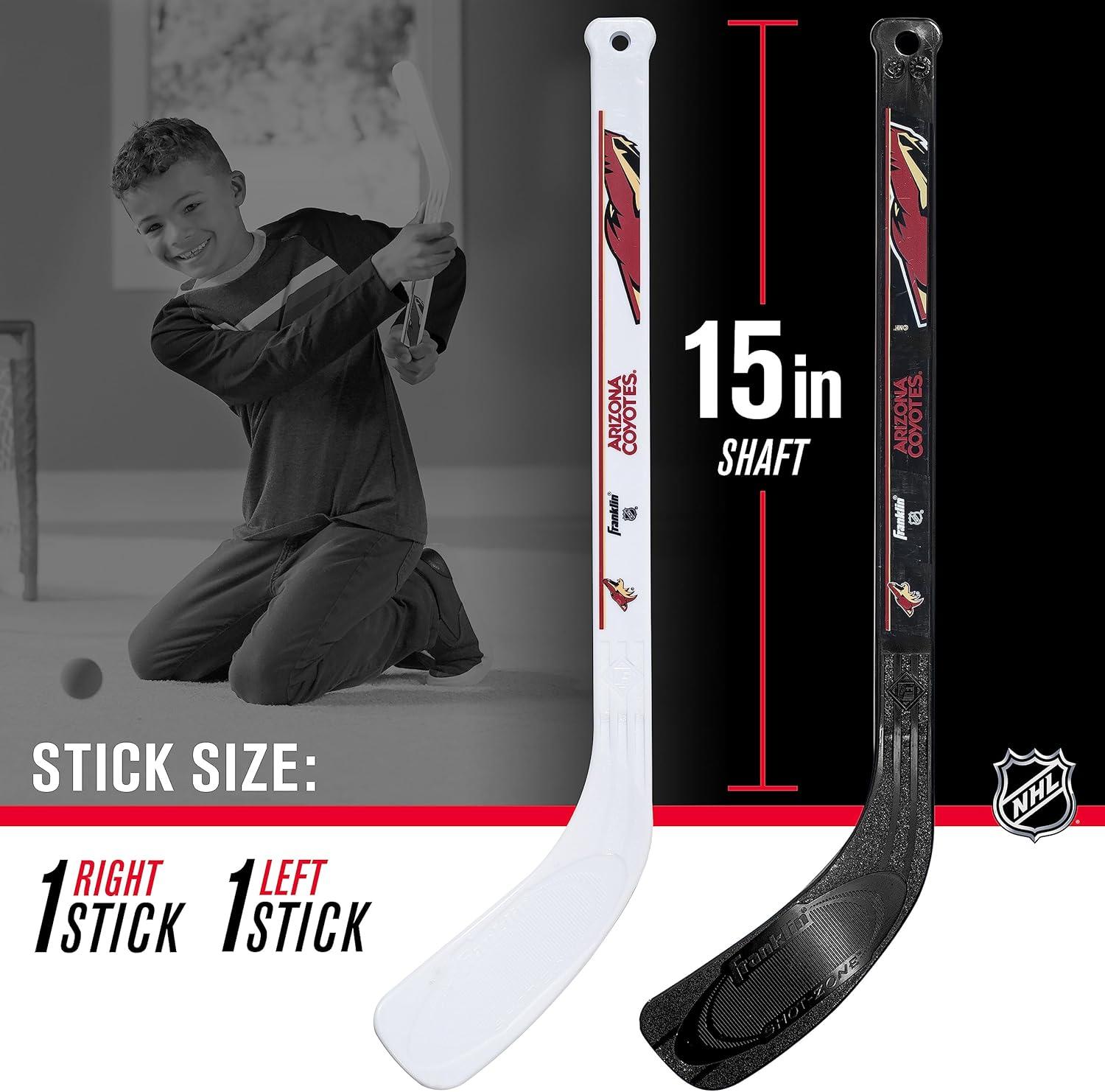 image:imageFranklin Sports NHL Mini Hockey Stick Set NHL Team Knee Hockey Stick and Ball Set Two Player Stick Set Great Toy for KidsArizona Coyotes