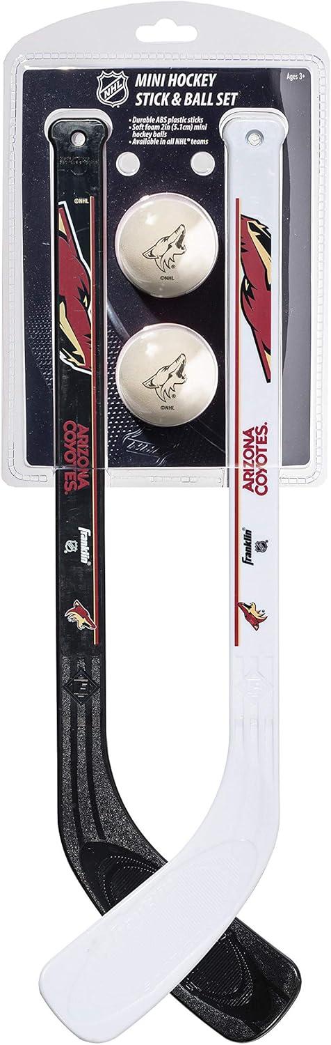 image:imageFranklin Sports NHL Mini Hockey Stick Set NHL Team Knee Hockey Stick and Ball Set Two Player Stick Set Great Toy for KidsArizona Coyotes
