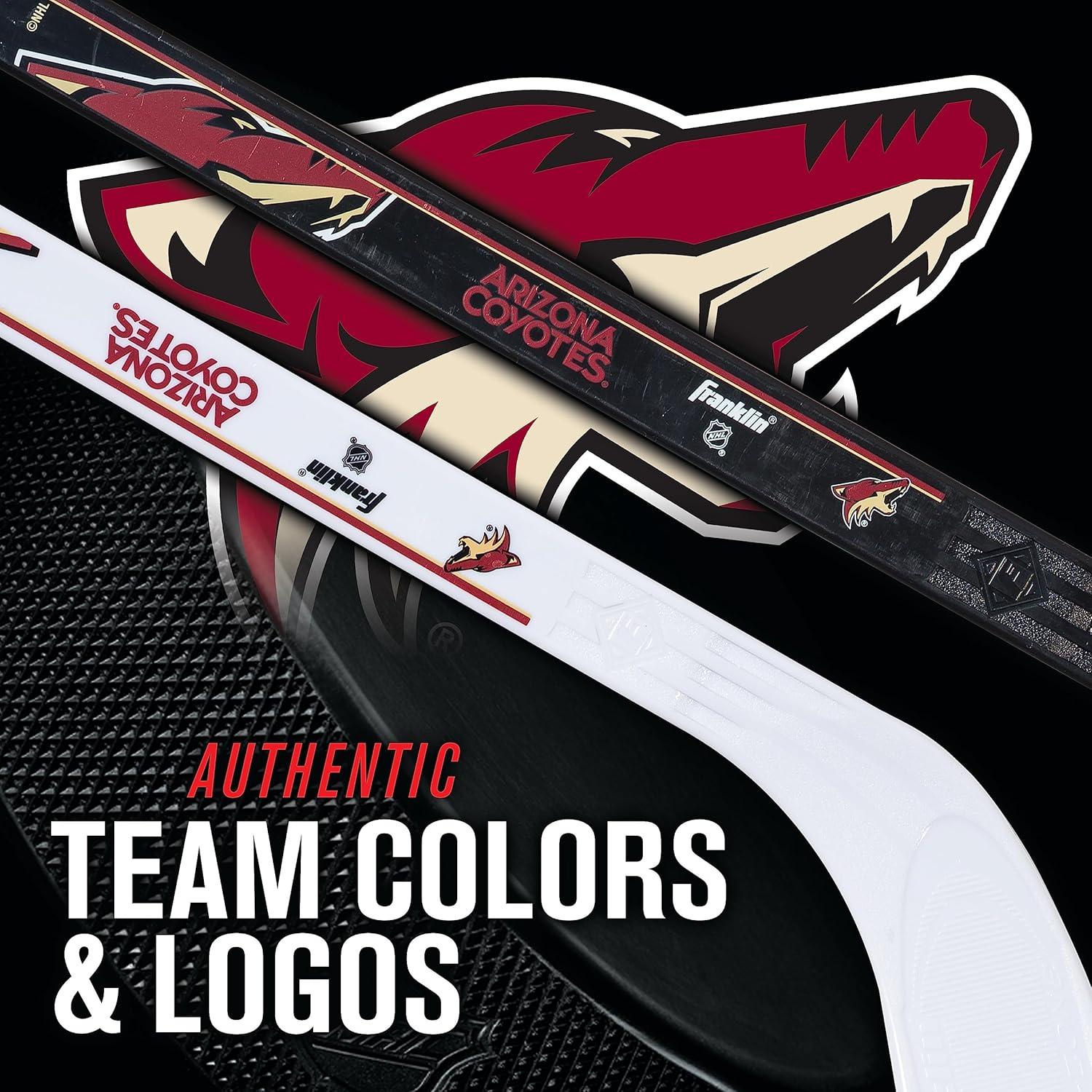 image:imageFranklin Sports NHL Mini Hockey Stick Set NHL Team Knee Hockey Stick and Ball Set Two Player Stick Set Great Toy for KidsArizona Coyotes