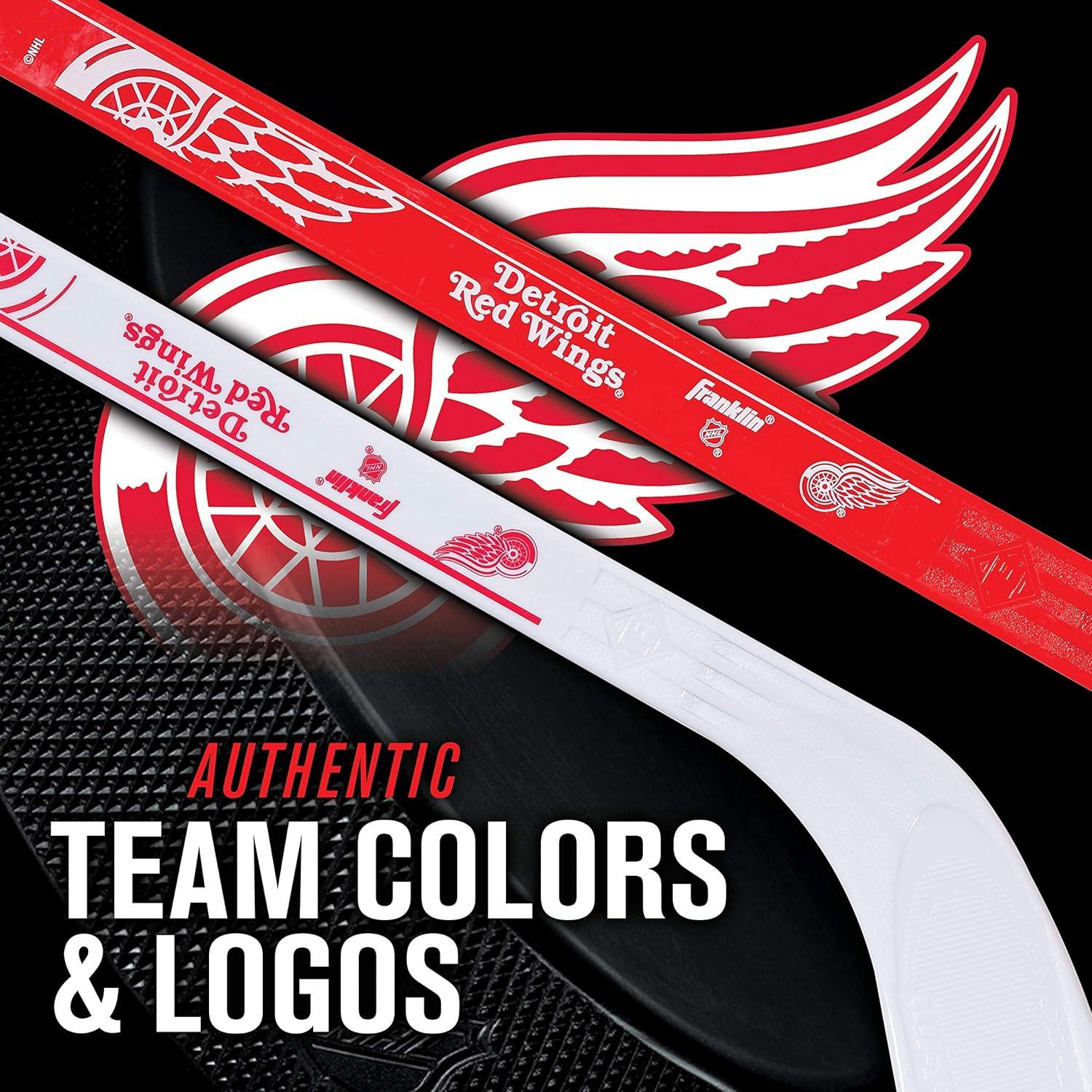 image:imageFranklin Sports NHL Mini Hockey Stick Set NHL Team Knee Hockey Stick and Ball Set Two Player Stick Set Great Toy for KidsDetroit Red Wings