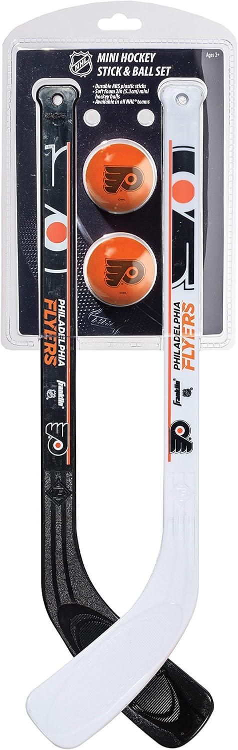 image:imageFranklin Sports NHL Mini Hockey Stick Set NHL Team Knee Hockey Stick and Ball Set Two Player Stick Set Great Toy for KidsPhiladelphia Flyers