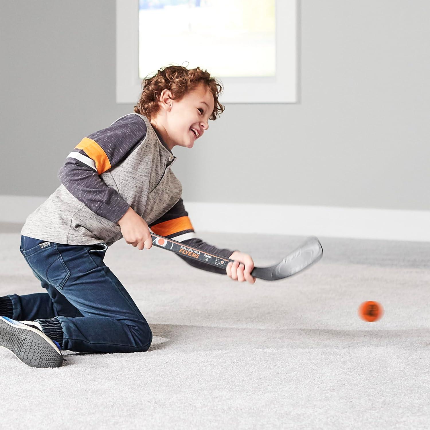 image:imageFranklin Sports NHL Mini Hockey Stick Set NHL Team Knee Hockey Stick and Ball Set Two Player Stick Set Great Toy for KidsPhiladelphia Flyers