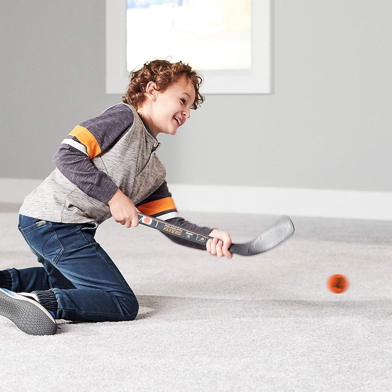 image:imageFranklin Sports NHL Mini Hockey Stick Set NHL Team Knee Hockey Stick and Ball Set Two Player Stick Set Great Toy for KidsPhiladelphia Flyers