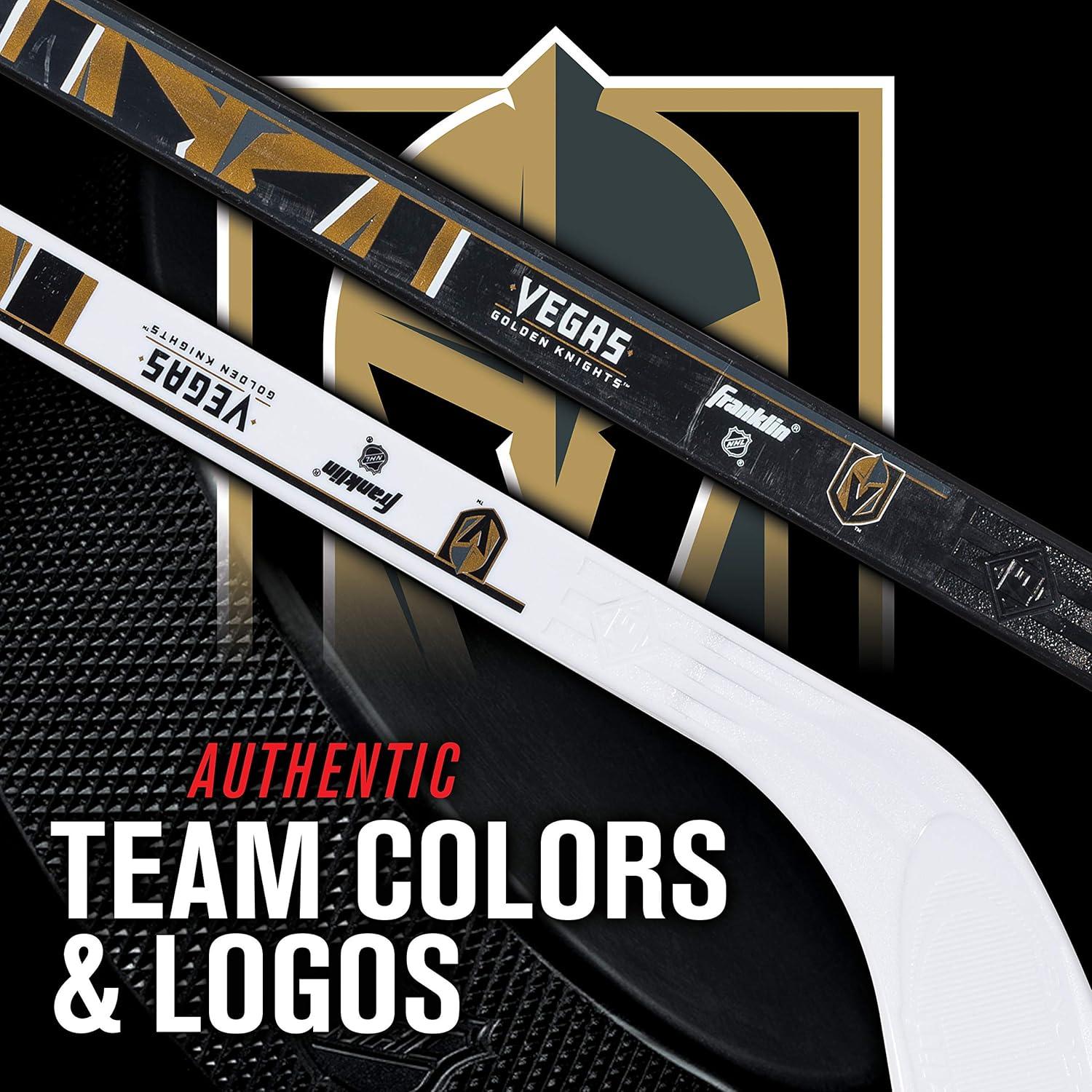 image:imageFranklin Sports NHL Mini Hockey Stick Set NHL Team Knee Hockey Stick and Ball Set Two Player Stick Set Great Toy for KidsVegas Golden Knights