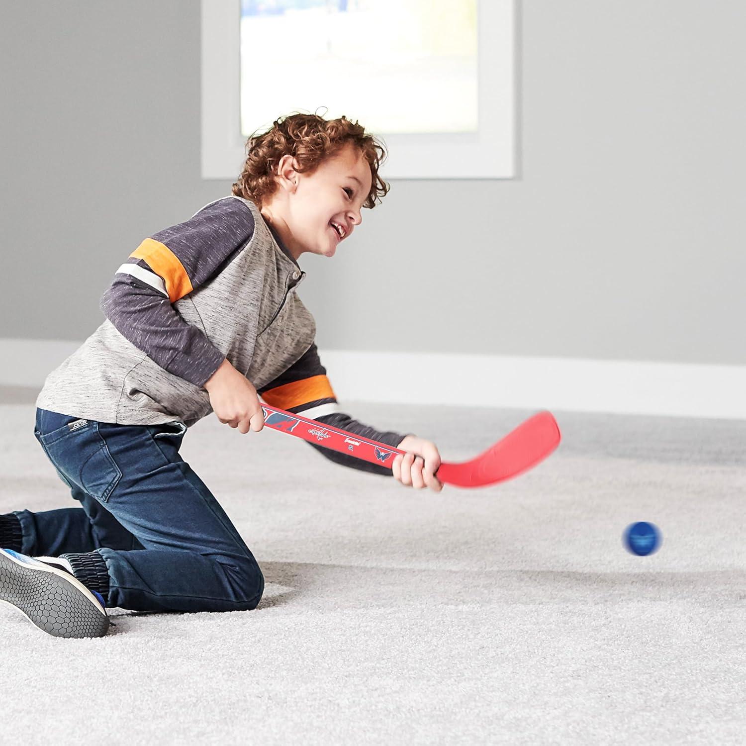 image:imageFranklin Sports NHL Mini Hockey Stick Set NHL Team Knee Hockey Stick and Ball Set Two Player Stick Set Great Toy for KidsWashington Capitals