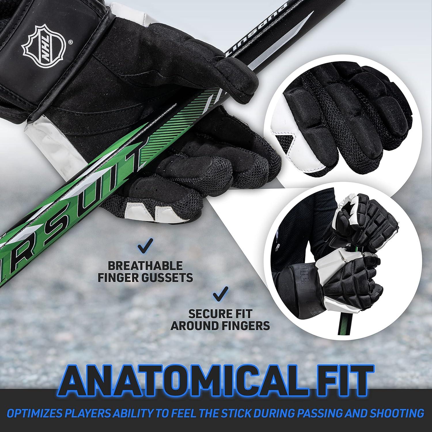 image:imageFranklin Sports NHL Street Hockey Gloves Senior Lightweight Outdoor Roller Street Hockey Gloves 13 Inch Outdoor Classic Fit Senior Size13