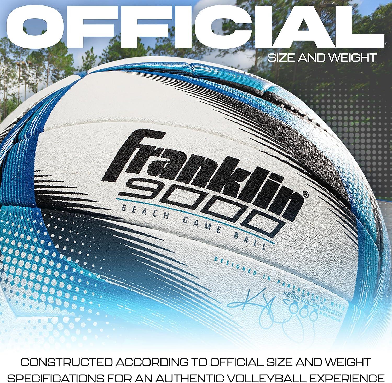 image:imageFranklin Sports Pro Beach Volleyball Ball Kerri Walsh Jennings 9000 Beach Game Sand Outdoor Volleyball Competition Ball for Sand Outdoor Courts Hand Sewn Synthetic Leather