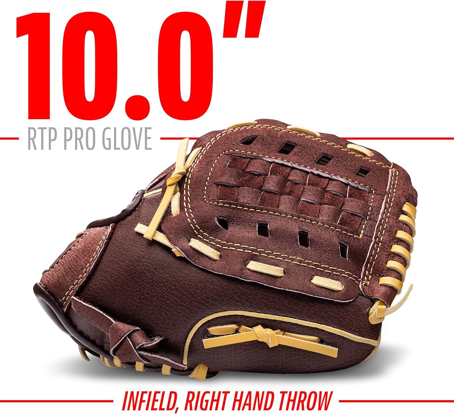 image:imageFranklin Sports RTP Pro Baseball Glove Adult Youth Fielding Mitt Righty Camel100 Closed Basket Web