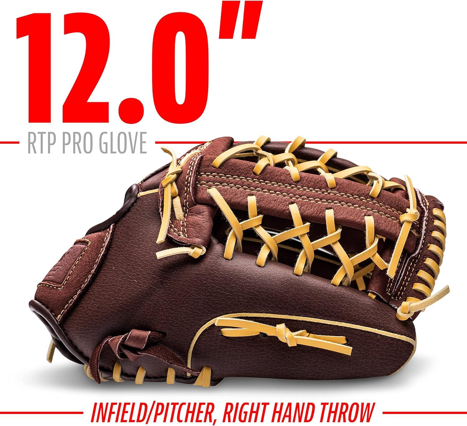 image:imageFranklin Sports RTP Pro Baseball Glove Adult Youth Fielding Mitt Righty Camel120 Modified Trap Web
