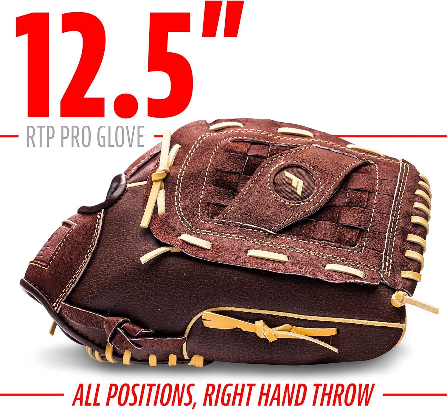 image:imageFranklin Sports RTP Pro Baseball Glove Adult Youth Fielding Mitt Righty Camel125 Deep Basket Web