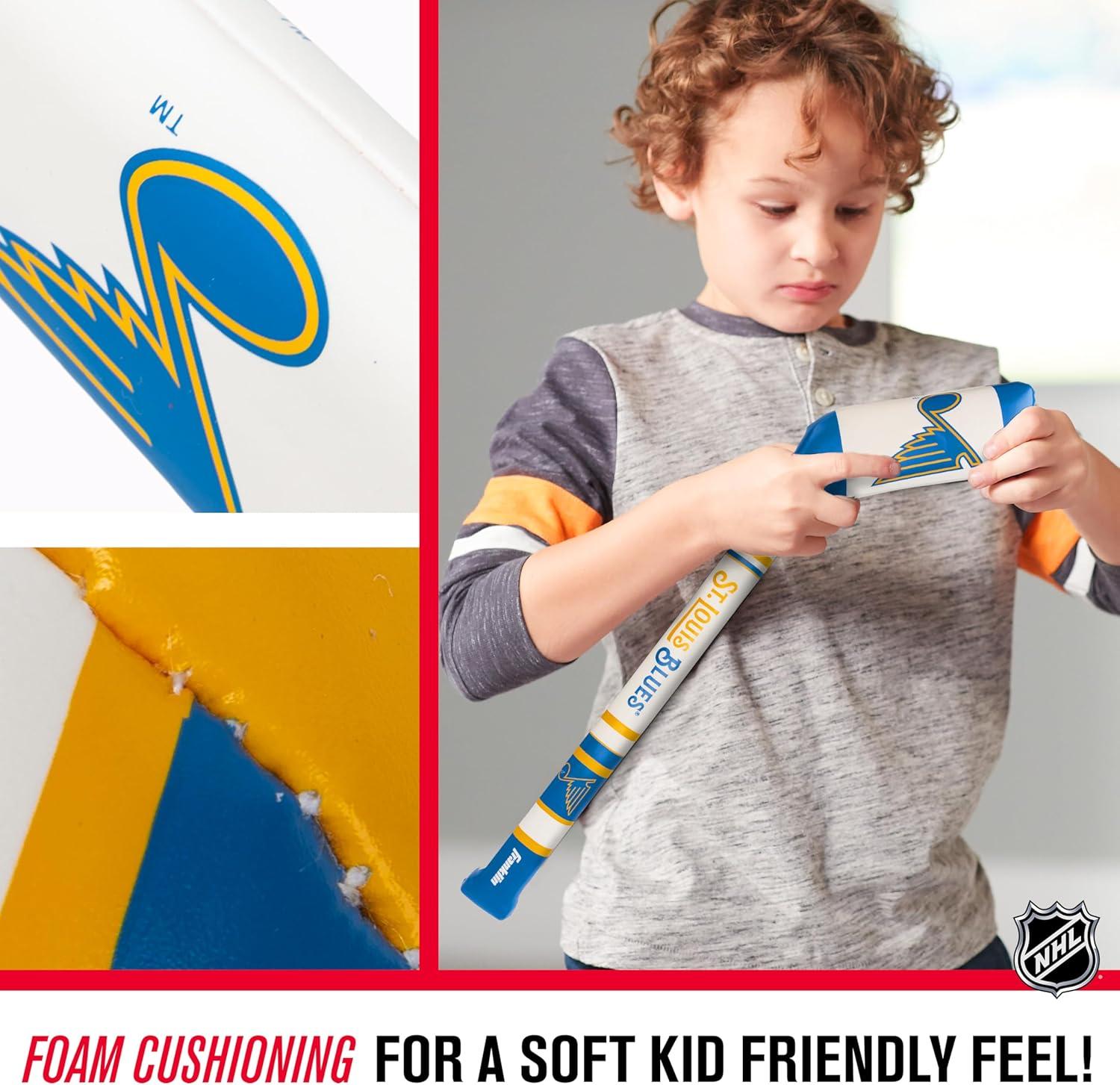 image:imageFranklin Sports St Louis Blues NHL Mini Soft Hockey Stick Set NHL Team Soft Foam Mini Hockey Stick and Ball Set Great Toy for Kids