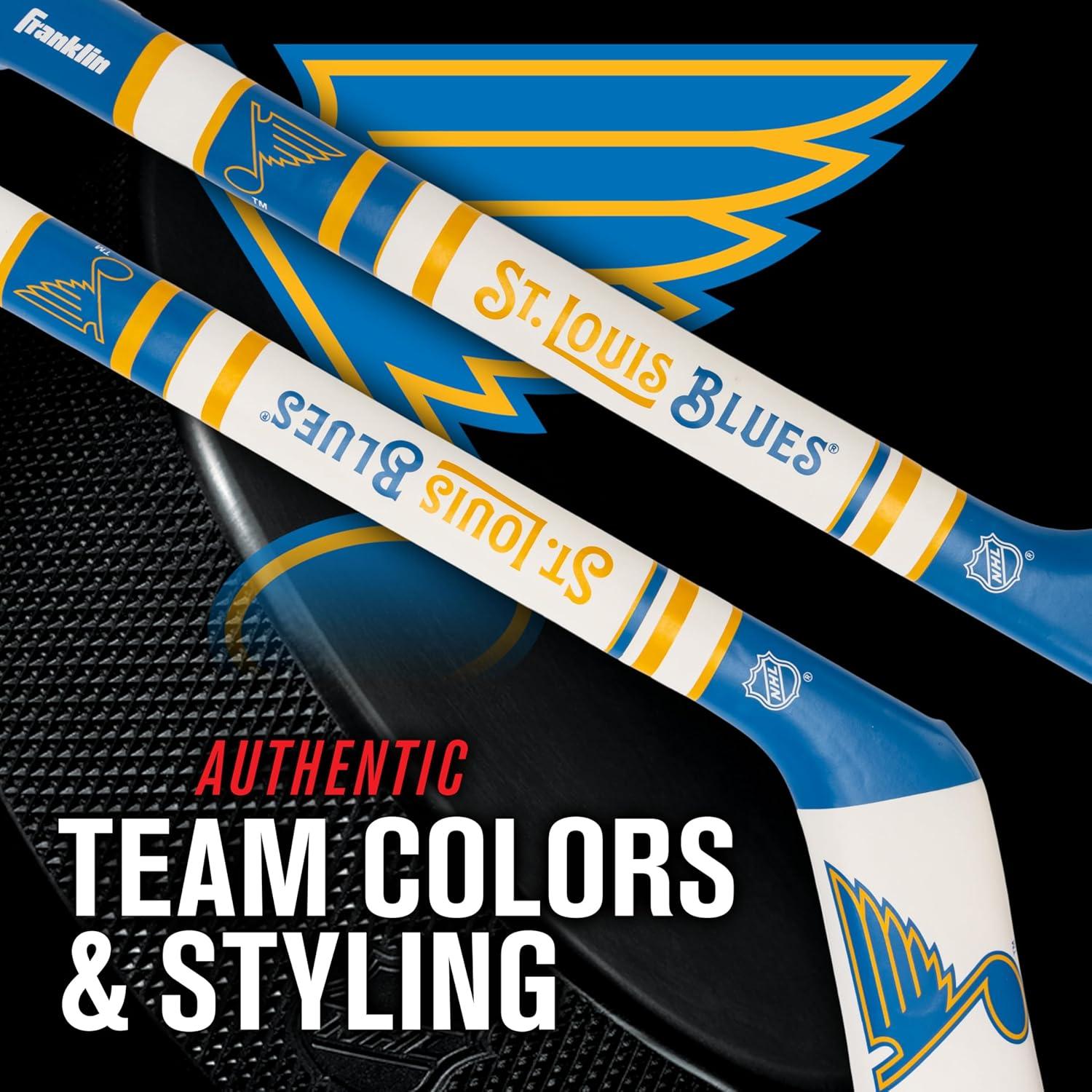 image:imageFranklin Sports St Louis Blues NHL Mini Soft Hockey Stick Set NHL Team Soft Foam Mini Hockey Stick and Ball Set Great Toy for Kids