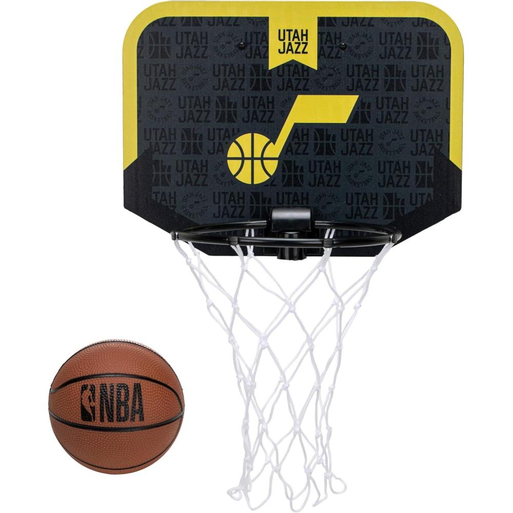 image:imageFranklin Sports NBA Team Over The Door Basketball Hoop Kids Indoor Mini Basketball Hoop with Basketball NBA Fan Shop Mini Hoop for Bedroom amp OfficeUtah Jazz 2