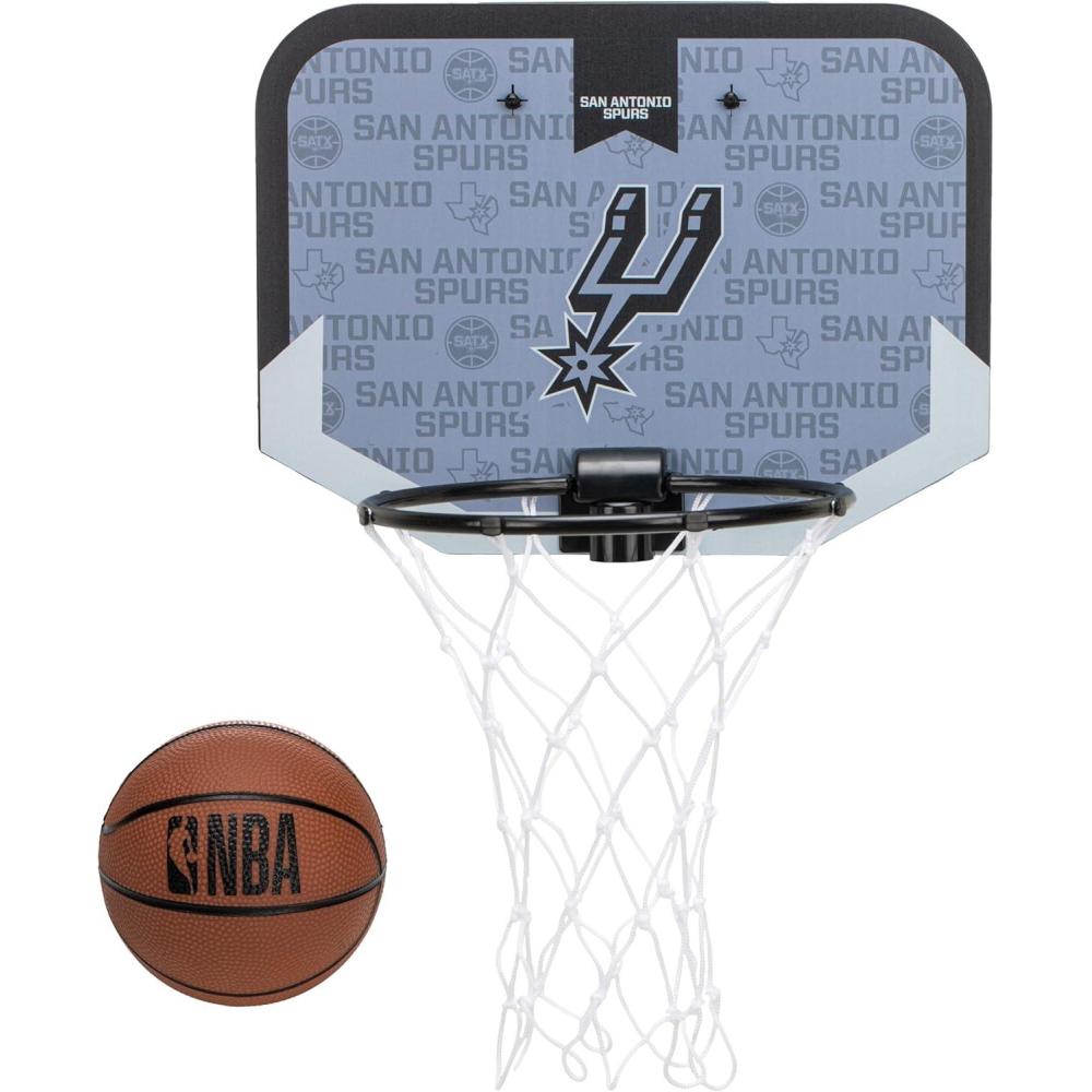 image:imageFranklin Sports NBA Team Over The Door Basketball Hoop Kids Indoor Mini Basketball Hoop with Basketball NBA Fan Shop Mini Hoop for Bedroom amp OfficeSan Antonio Spurs