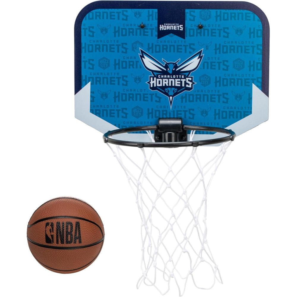 image:imageFranklin Sports NBA Team Over The Door Basketball Hoop Kids Indoor Mini Basketball Hoop with Basketball NBA Fan Shop Mini Hoop for Bedroom amp OfficeCharlotte Hornets