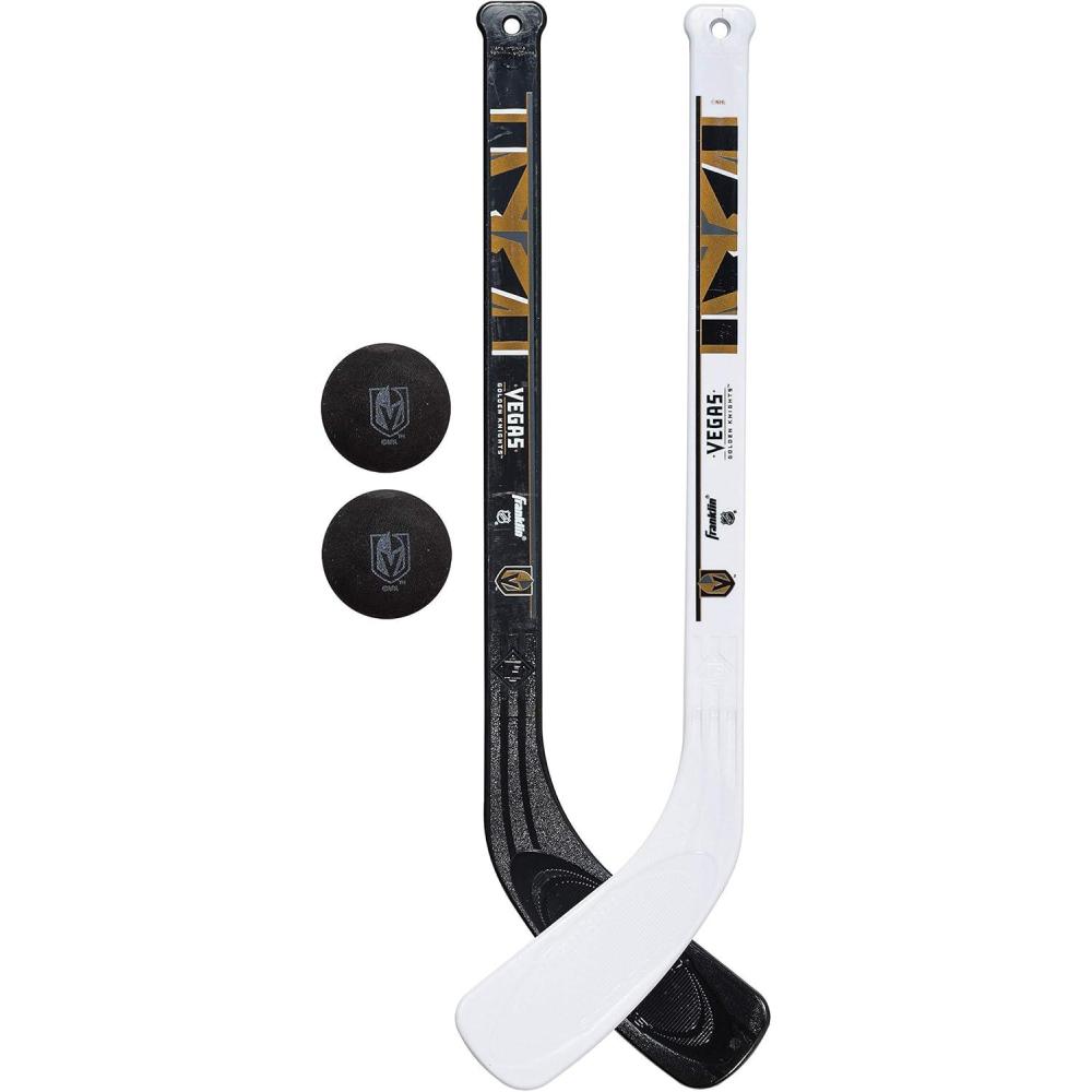 image:imageFranklin Sports NHL Mini Hockey Stick Set NHL Team Knee Hockey Stick and Ball Set Two Player Stick Set Great Toy for KidsVegas Golden Knights