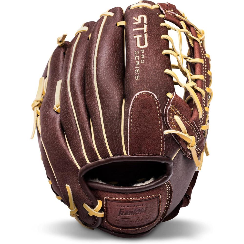 image:imageFranklin Sports RTP Pro Baseball Glove Adult Youth Fielding Mitt Righty Camel120 Modified Trap Web