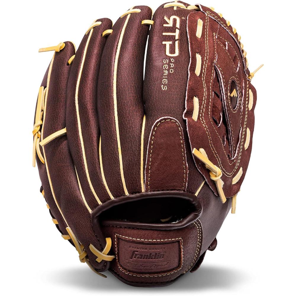 image:imageFranklin Sports RTP Pro Baseball Glove Adult Youth Fielding Mitt Righty Camel125 Deep Basket Web
