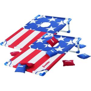 Franklin Sports Cornhole Game Sets – Portable Cornhole Boards + Bean Bags – (2) Cornhole Boards + (8) Bean Bags Included – Perfect Beach + Lawn Tailgate Bean Bag Toss Game Set(1 Hole Toss)