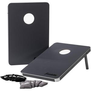 Franklin Sports Cornhole Game Sets – Portable Cornhole Boards + Bean Bags – (2) Cornhole Boards + (8) Bean Bags Included – Perfect Beach + Lawn Tailgate Bean Bag Toss Game Set(36″ x 24″ – Wooden Black)